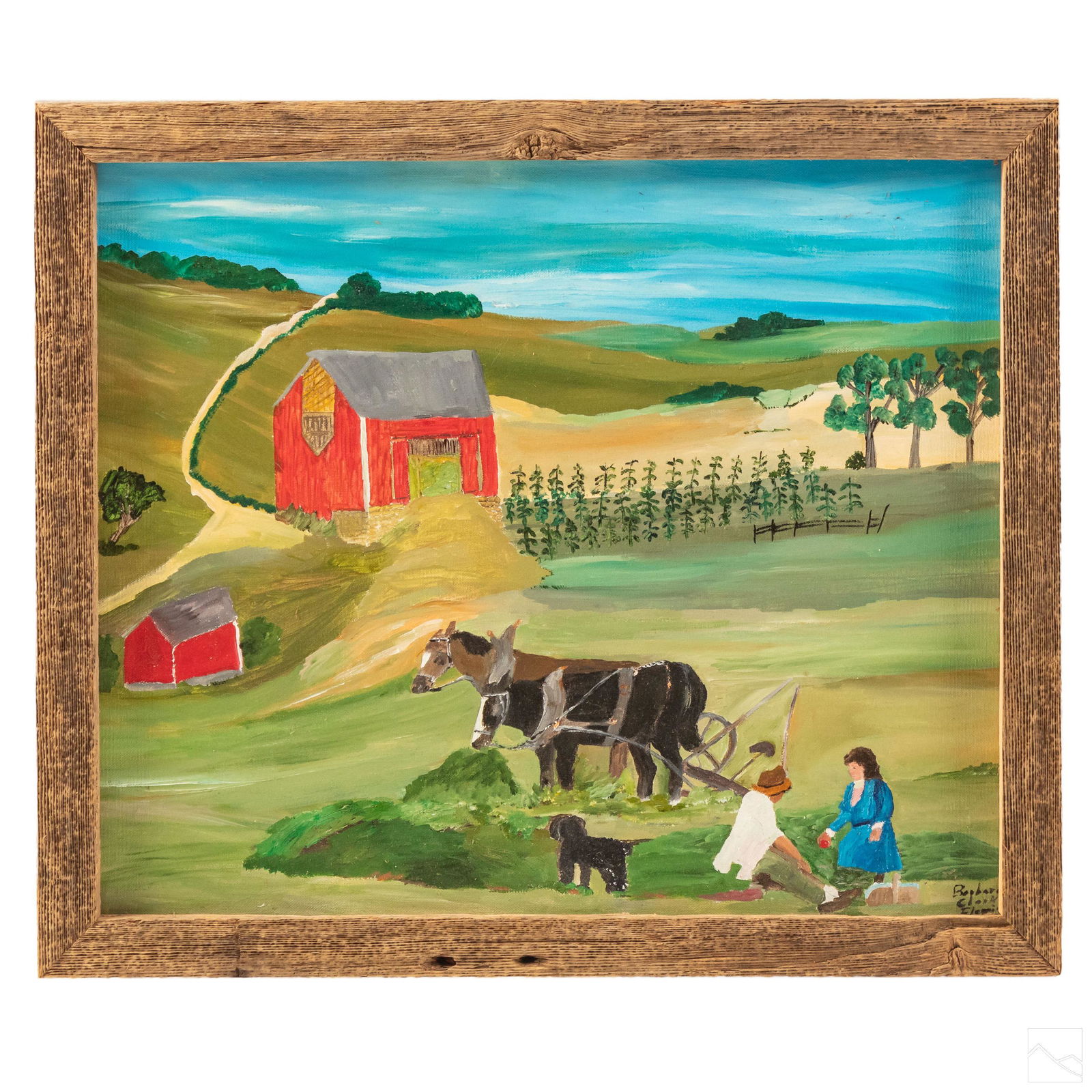 Barbara C Fleming b1939 Canadian Folk Art Painting (1 of 6)