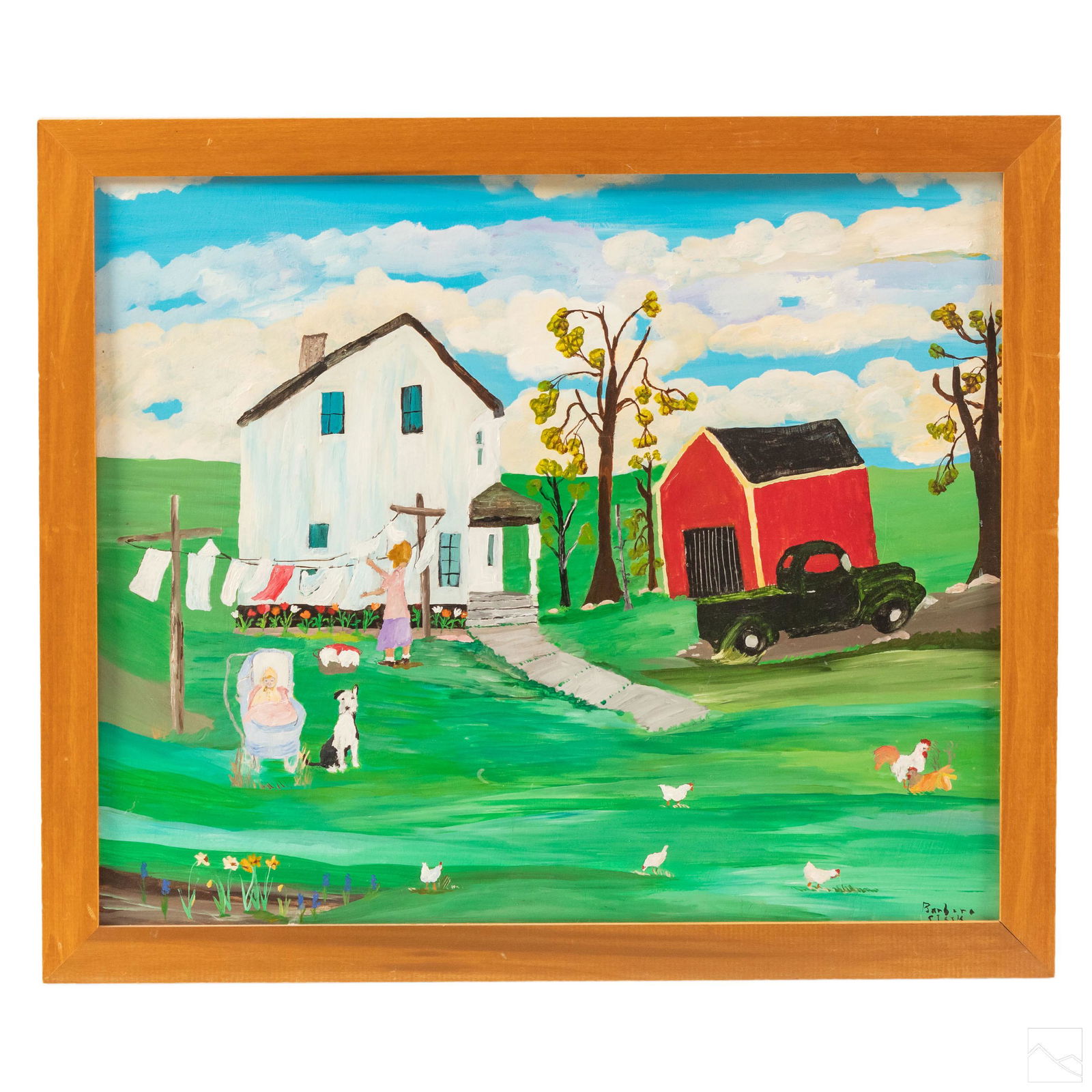 Barbara C Fleming b1939 Canadian Folk Art Painting (1 of 8)