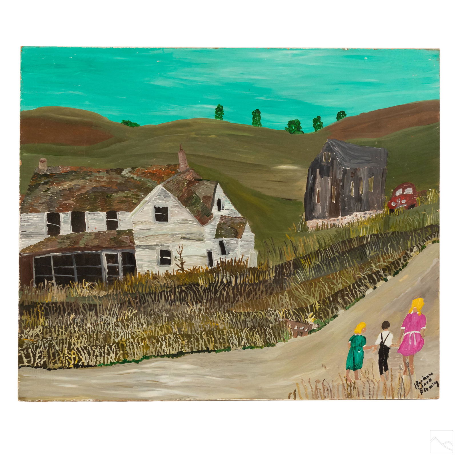 Barbara C Fleming b1939 Canadian Folk Art Painting (1 of 6)
