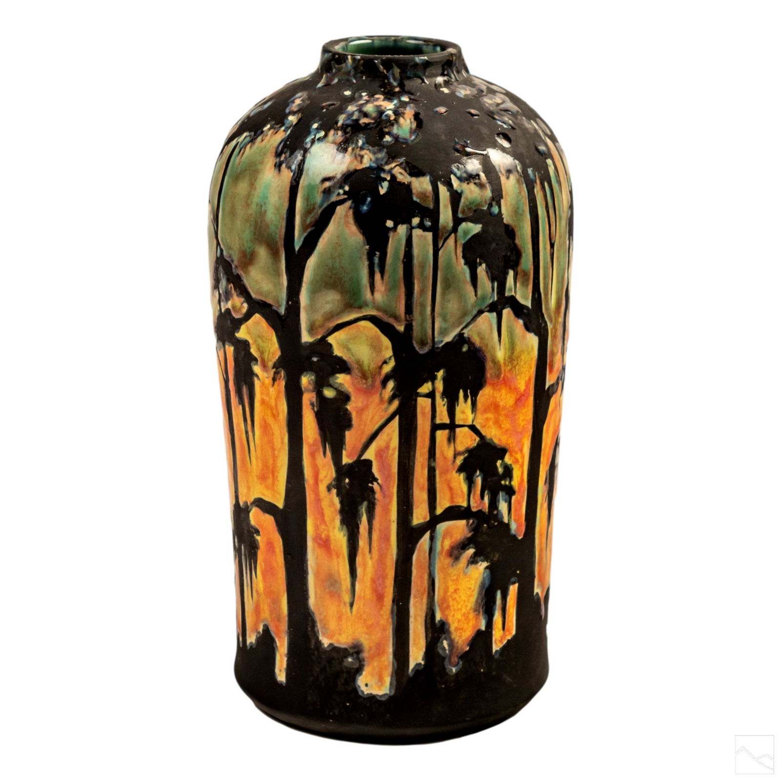 Florida Faience Studio Art Pottery Landscape Vase (1 of 5)