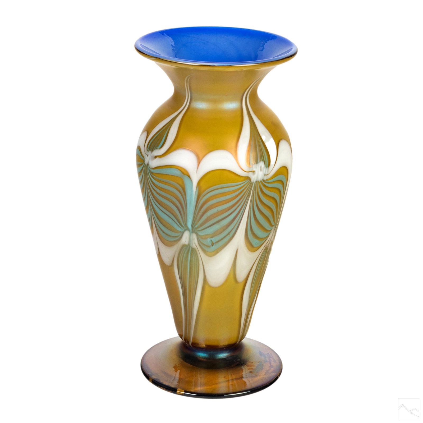 Vandermark Studio Art Glass Pulled Feather Vase (1 of 5)