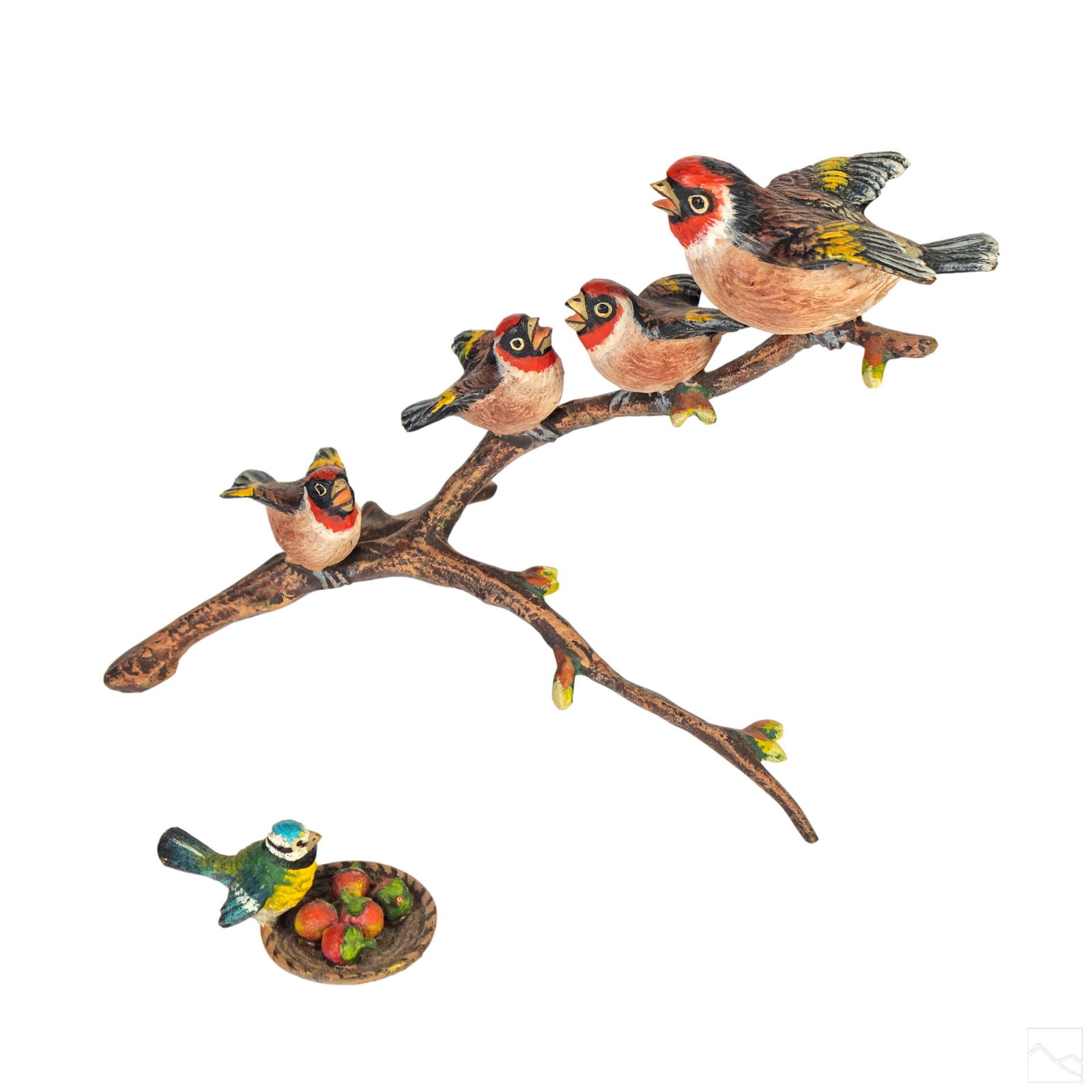 Vienna Style Cold Painted Bronze Bird Sculptures (1 of 4)