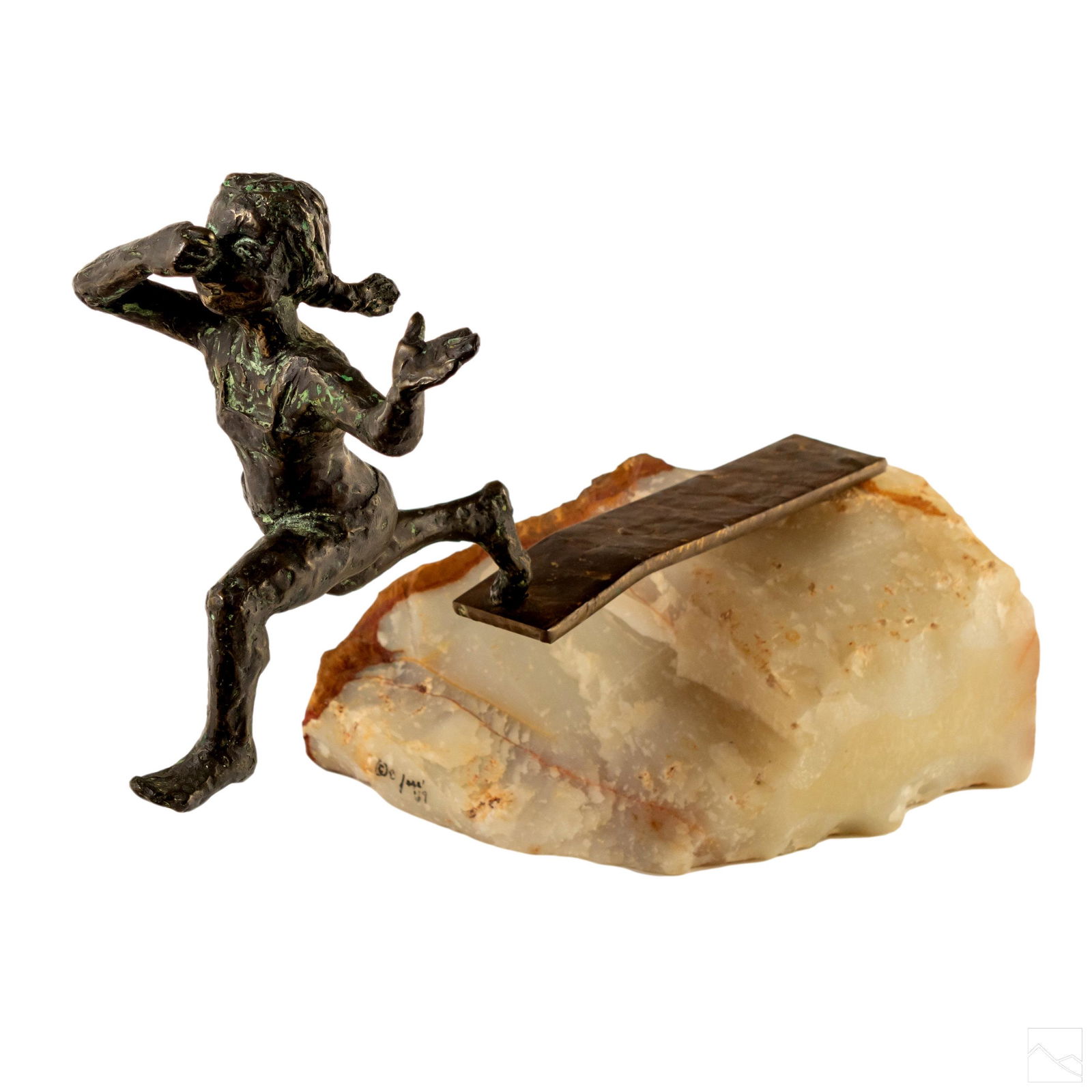 Curtis Jere 1910-2008 Bronze Girl Diver Sculpture (1 of 6)