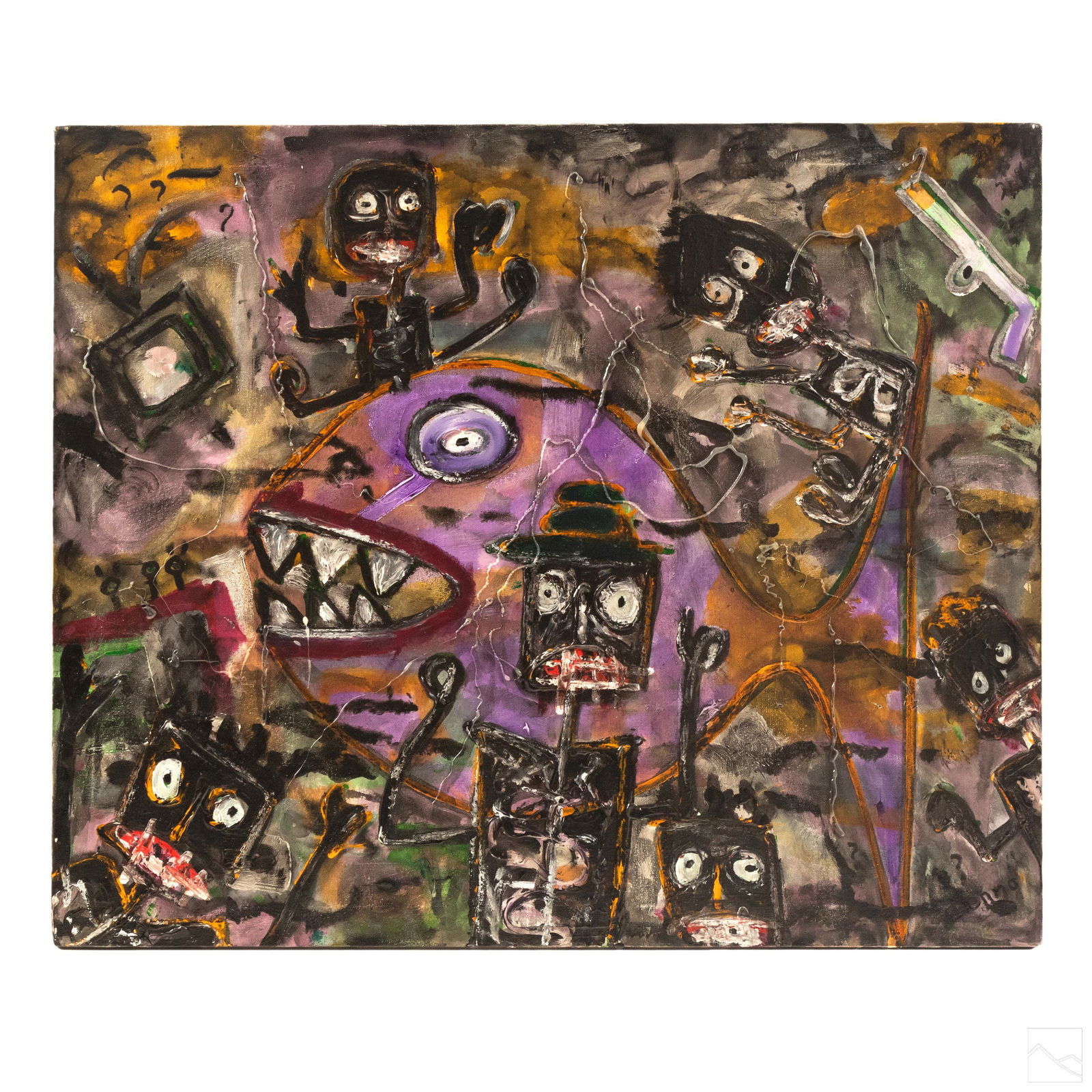 Menno Krant (b1950) Abstract Outsider Art Painting (1 of 6)