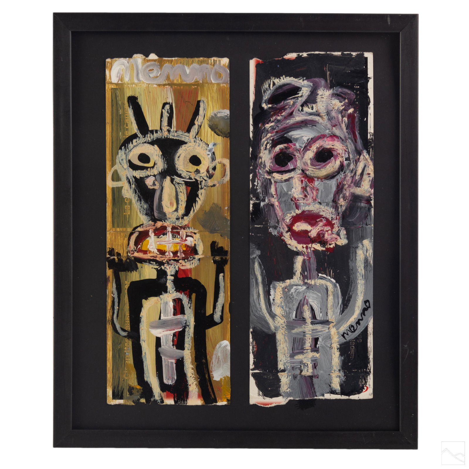 Menno Krant (b.1950) Naive Outsider Art Painting (1 of 7)