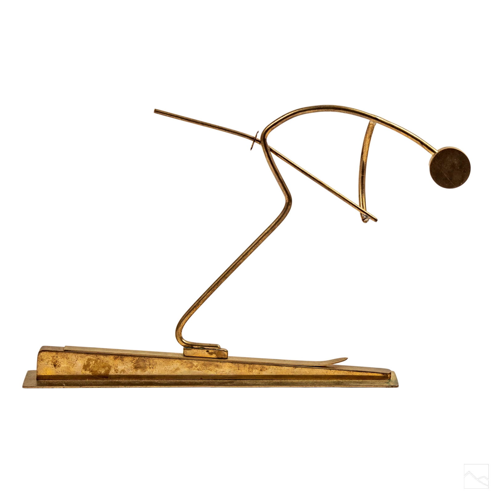 Austrian Bronze Modern Downhill Skier Sculpture (1 of 5)
