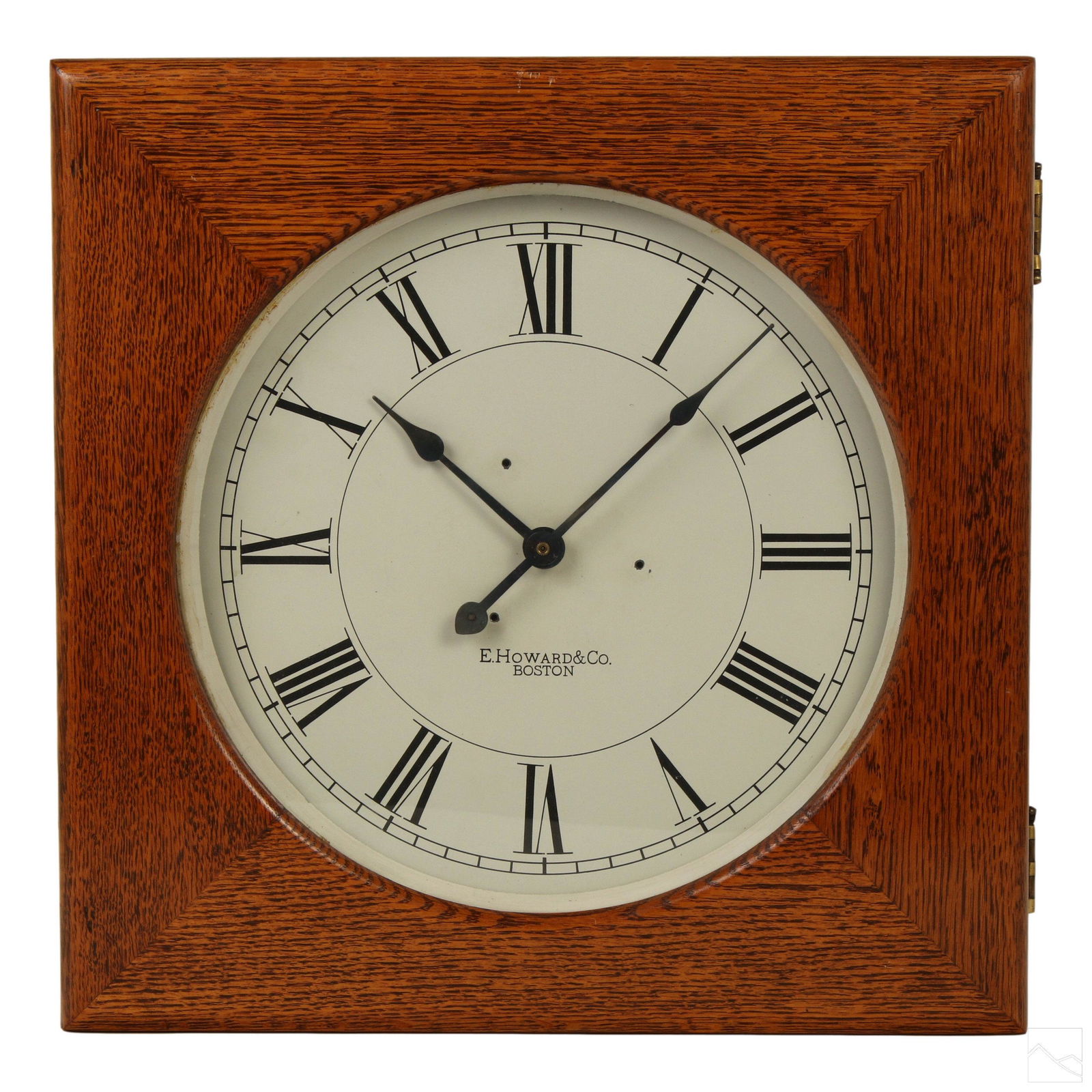 E. Howard & Co. 1920s Antique 16" Square Oak Clock (1 of 11)
