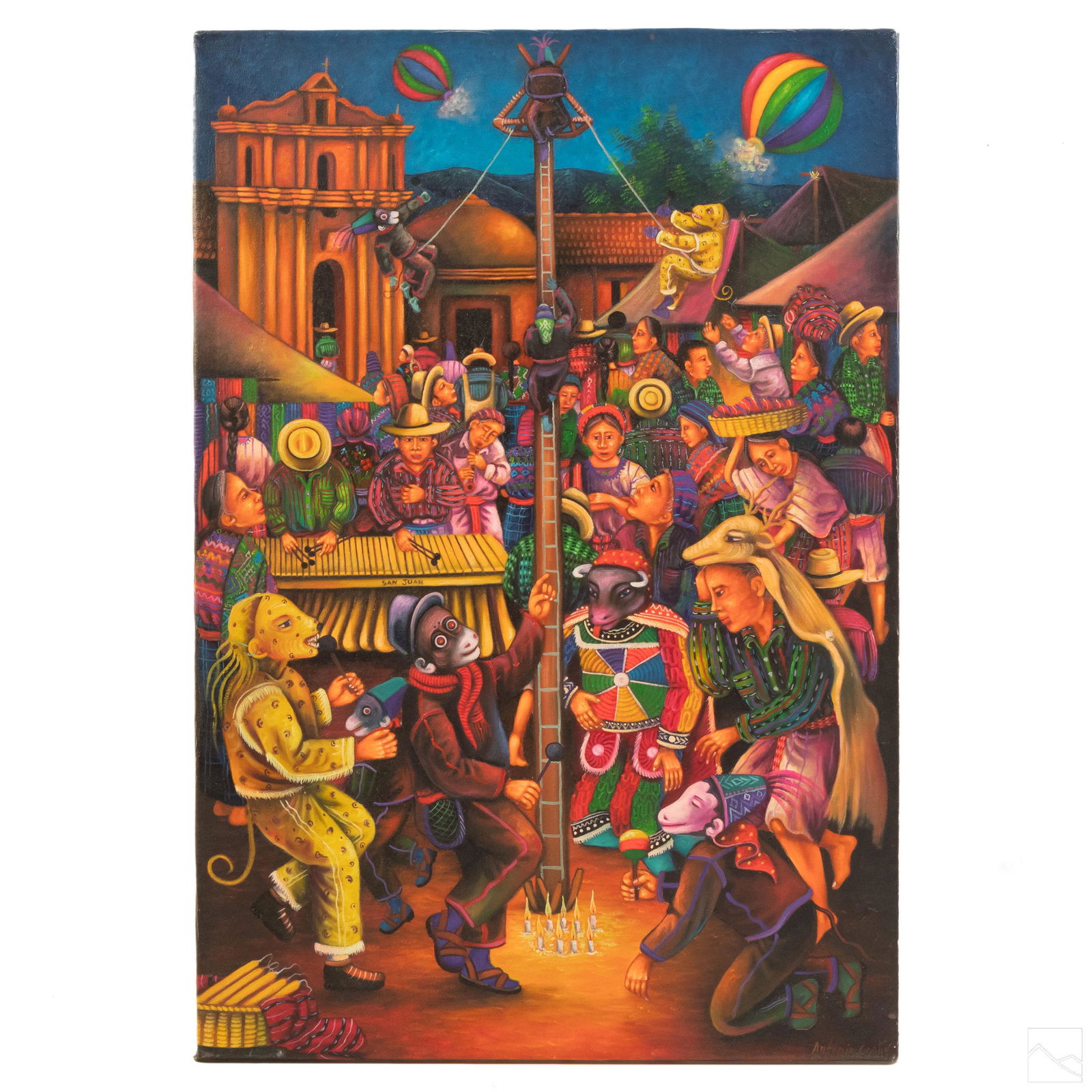 Antonio Coche Guatemala Carnival Folk Art Painting (1 of 5)