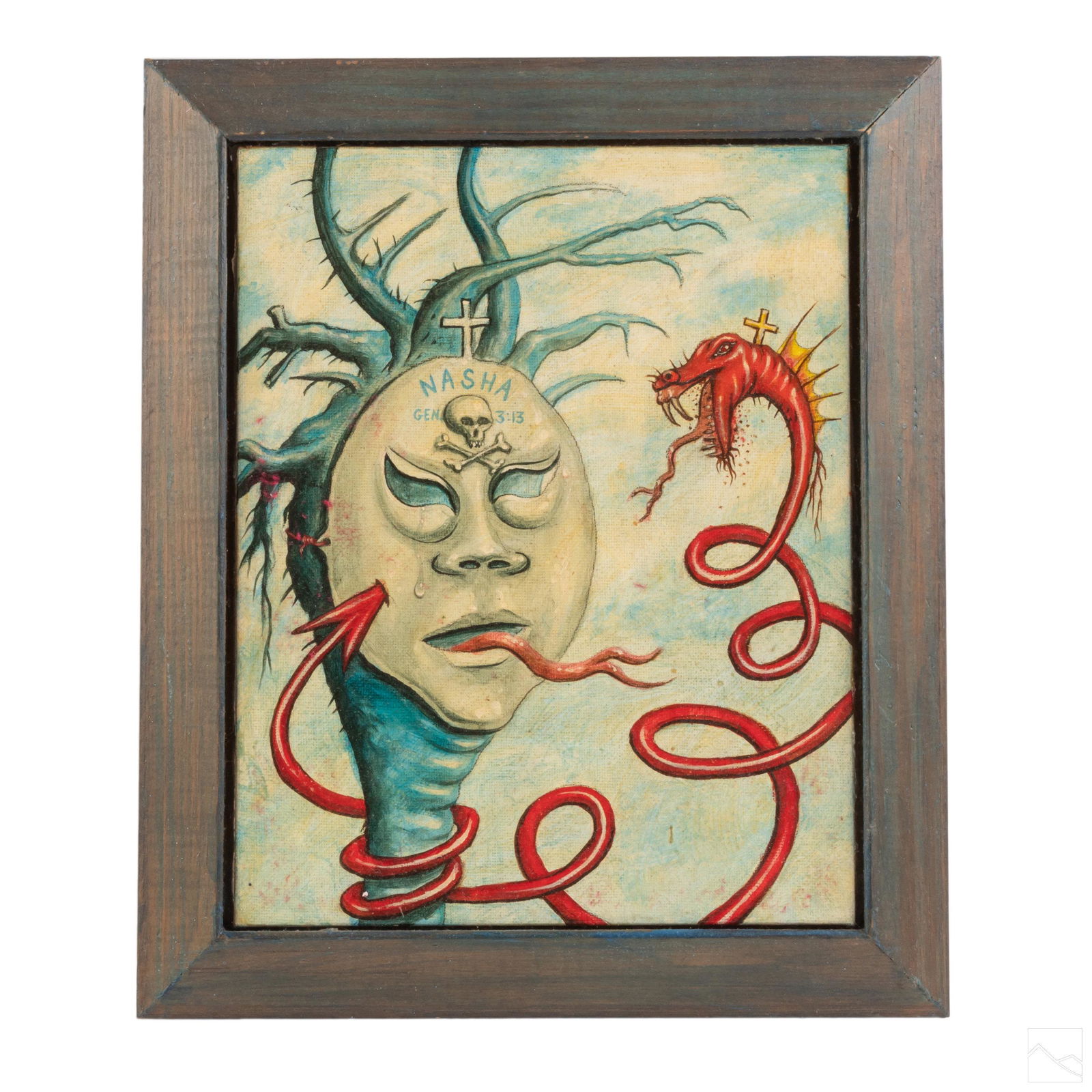 Norbert H. Kox 1945-2018 Surreal Painting on Board (1 of 6)