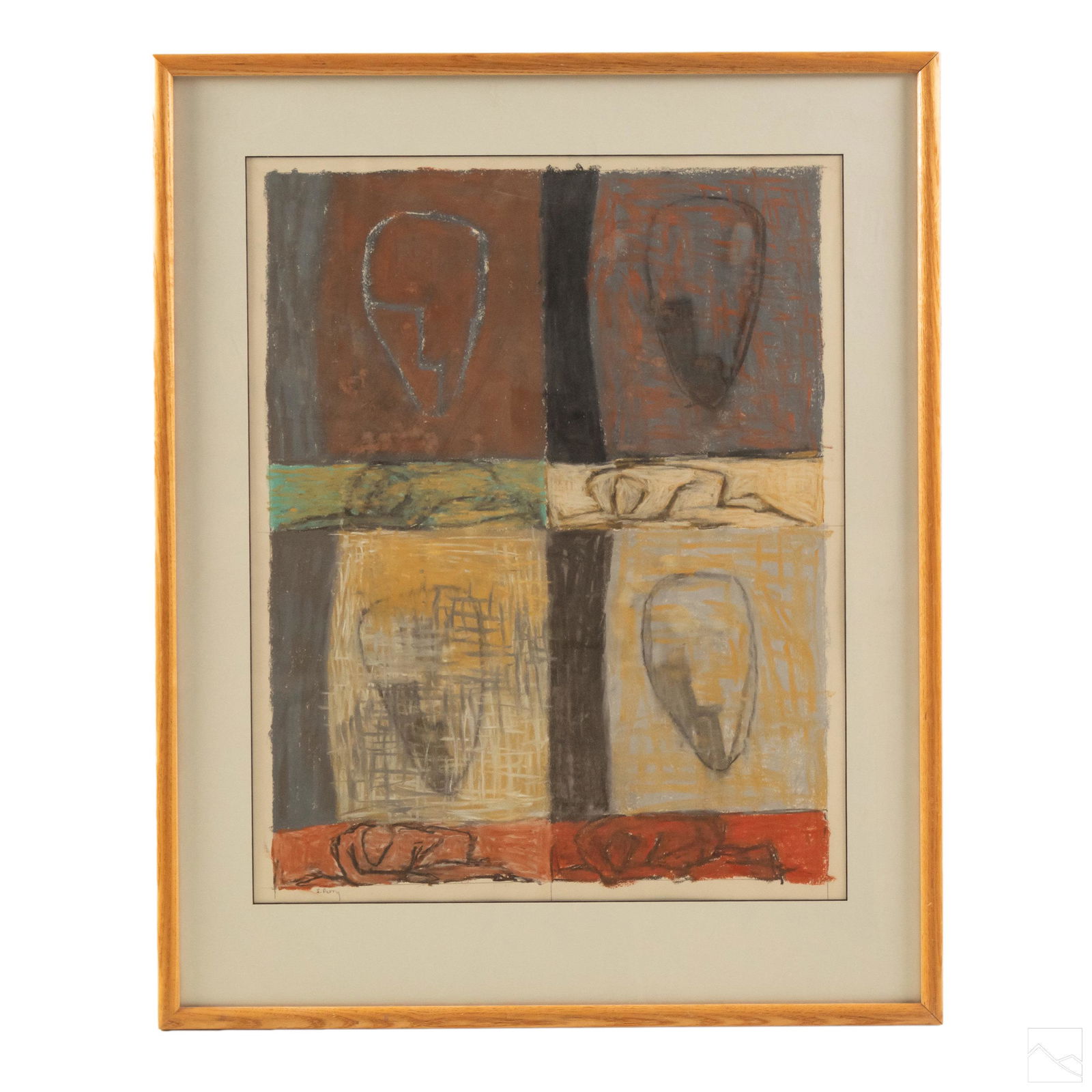 Sam Perry (b.1963) Abstract Faces Portrait Drawing (1 of 7)