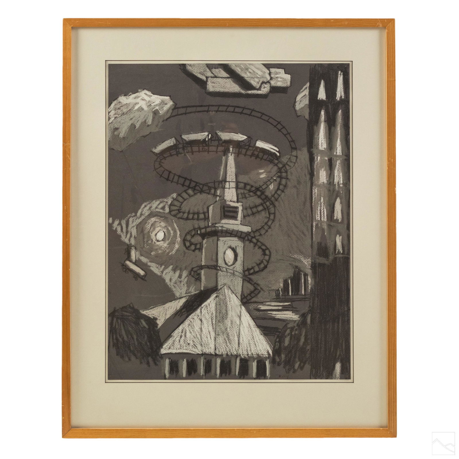 Sam Perry b1963 Modern Industrial Abstract Drawing (1 of 5)