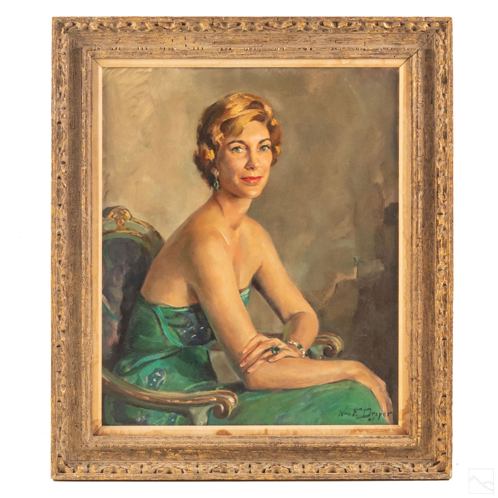 William Draper 1912-2003 Portrait Painting of Lady (1 of 7)