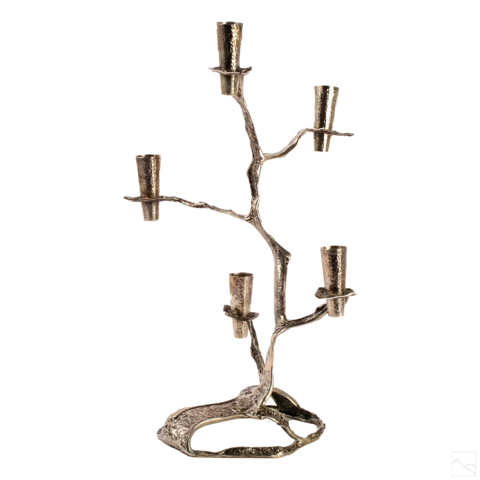 Brutalist .800 Italian Sterling Silver Candelabra (1 of 6)