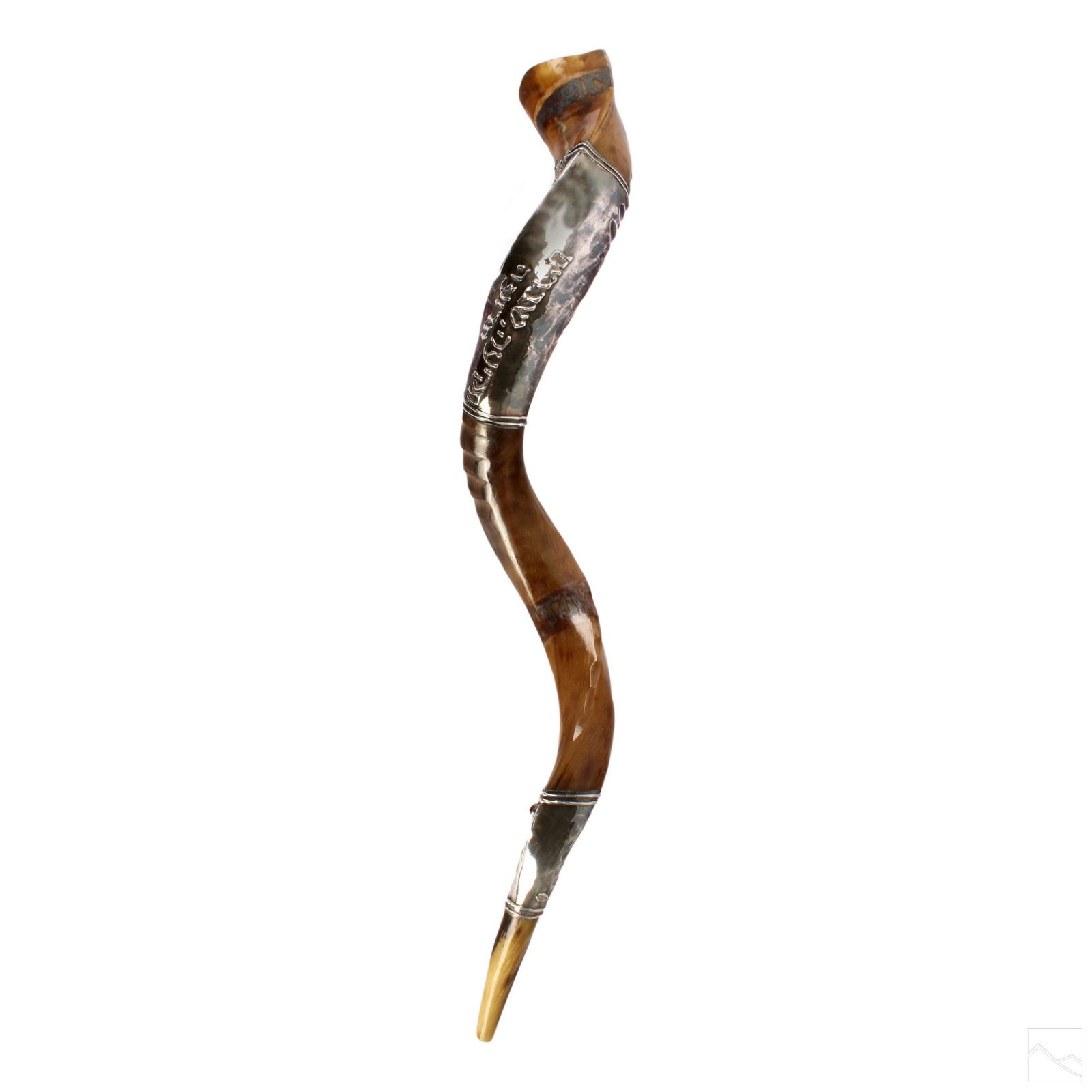Domar 925 Sterling Silver Judaica Rams Horn Shofar (1 of 6)