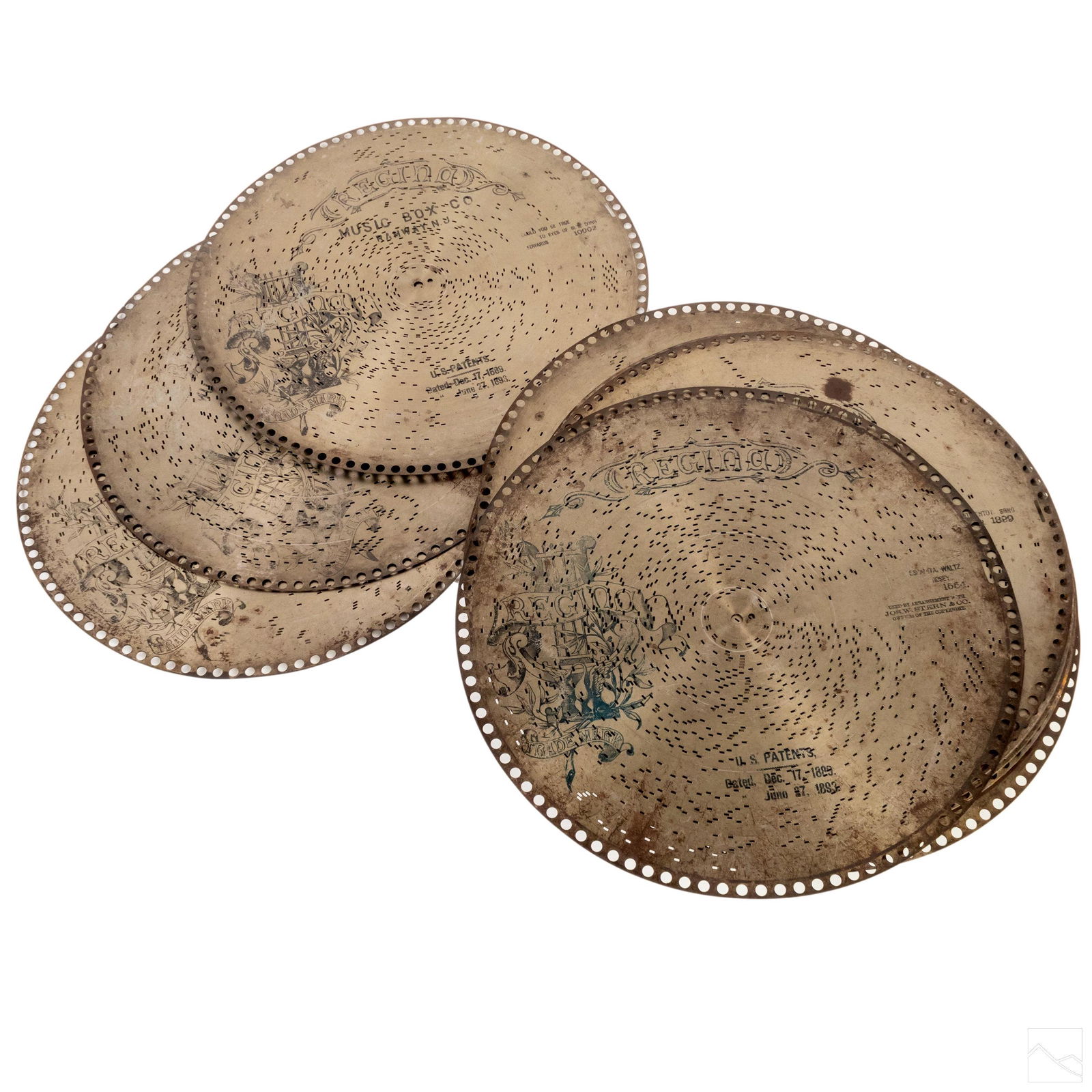 Regina Antique Music Player Steel Song Disc LOT 25 (1 of 7)