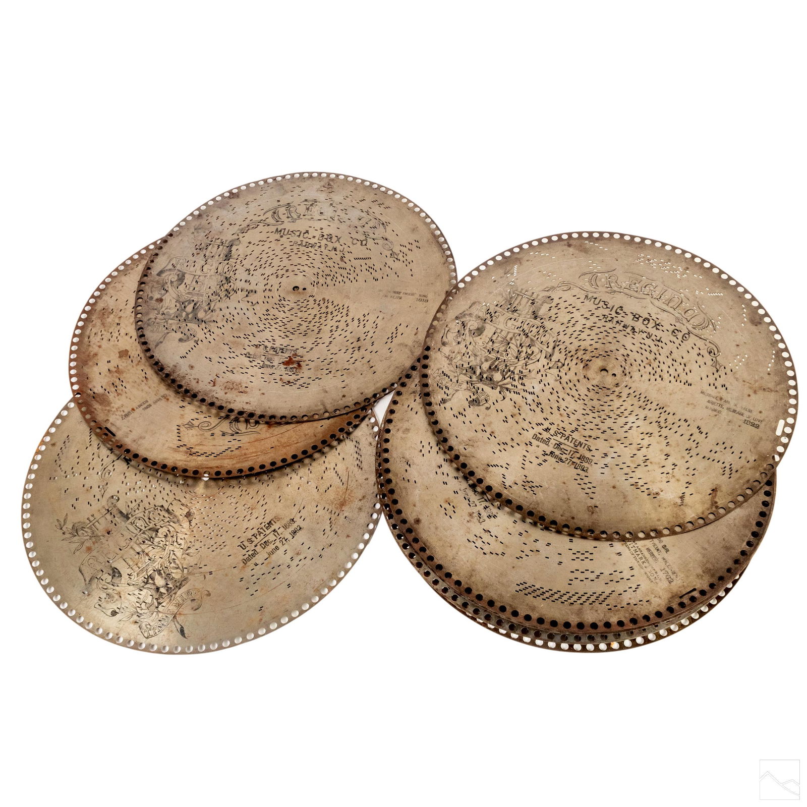 Regina Antique Music Player Steel Song Disc LOT 25 (1 of 6)