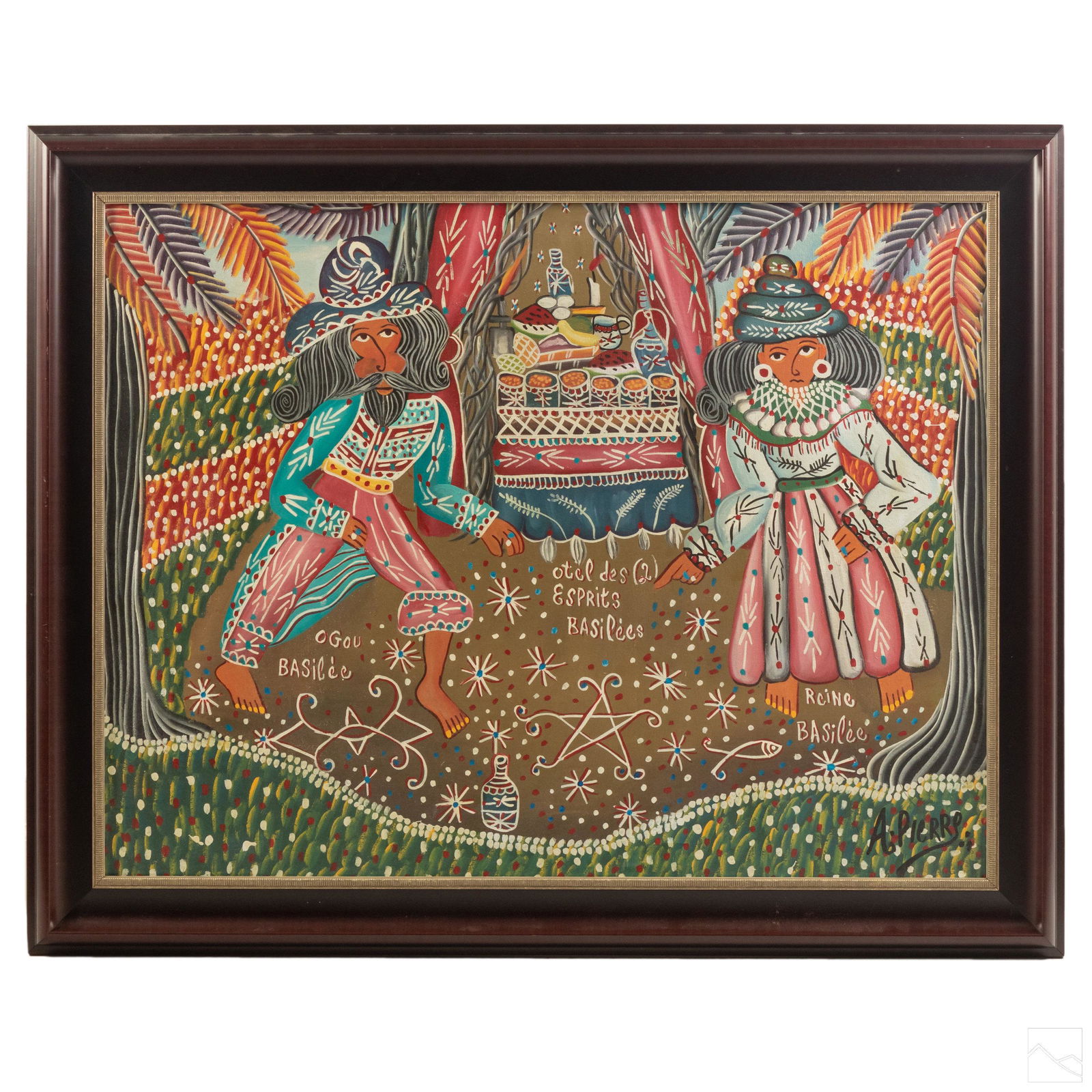 Andre Pierre Haitian Vodou Loas Folk Art Painting (1 of 5)