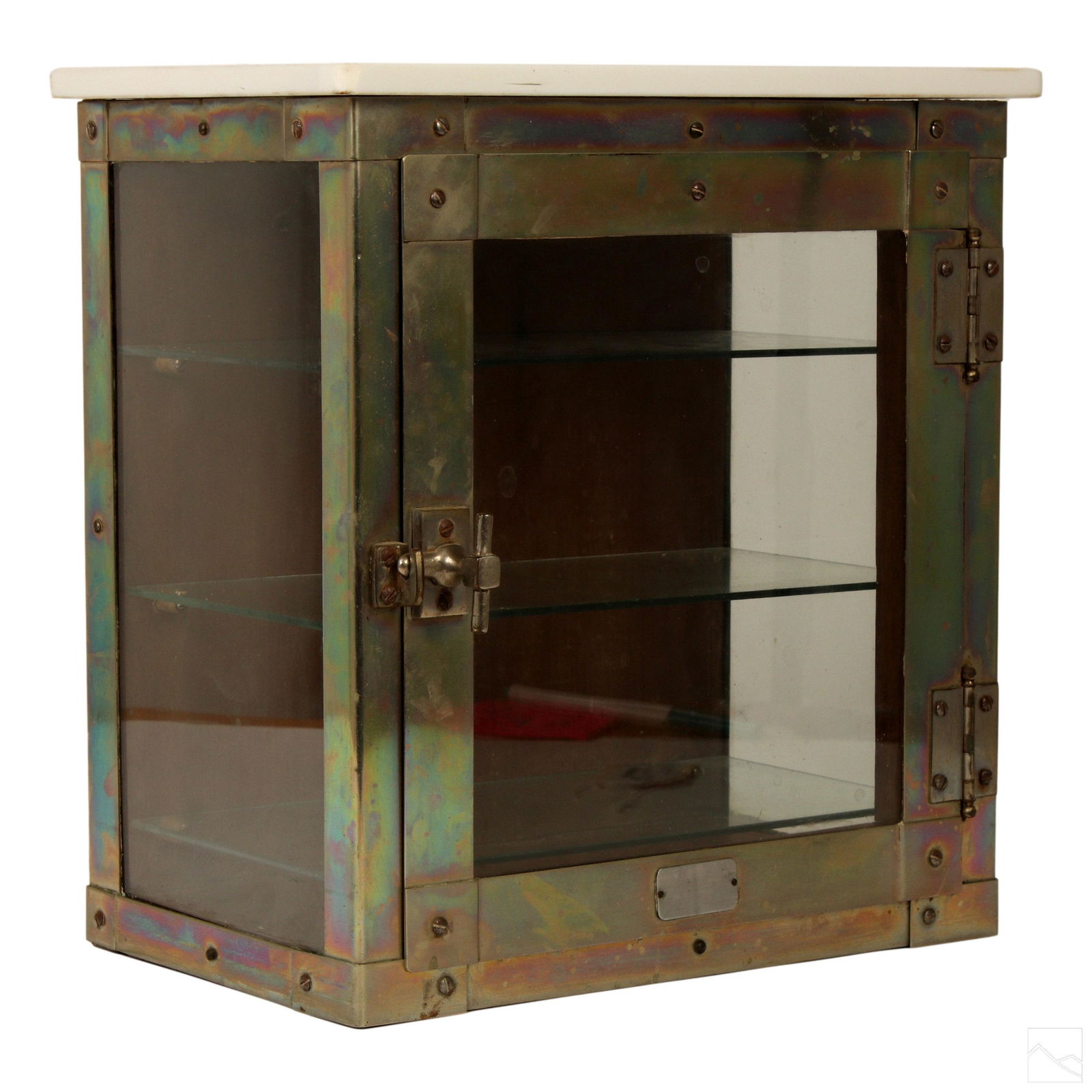 Wood & Stainless Steel Apothecary Medicine Cabinet (1 of 7)