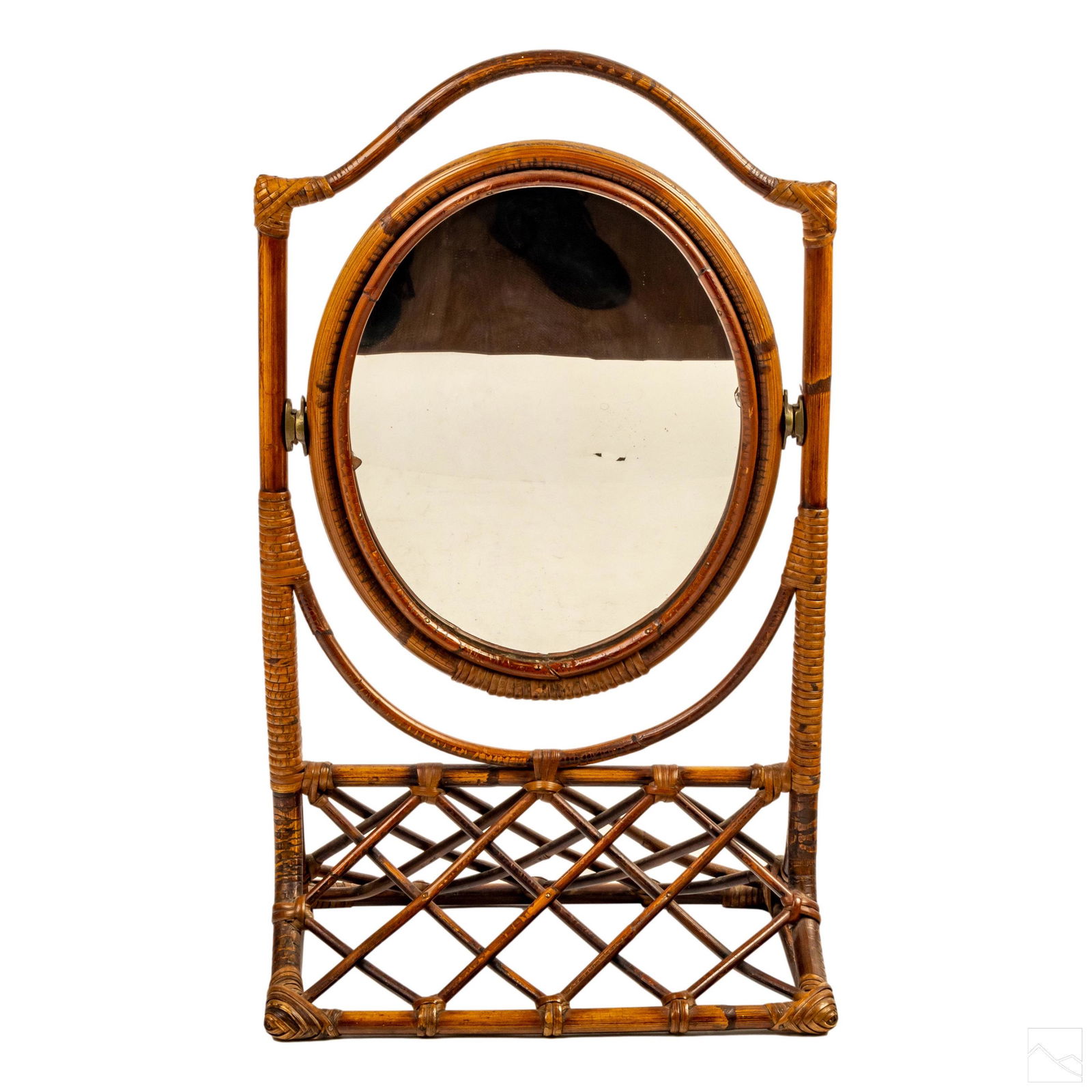 Victorian 23" Bamboo Tilting Dresser Table Mirror (1 of 4)