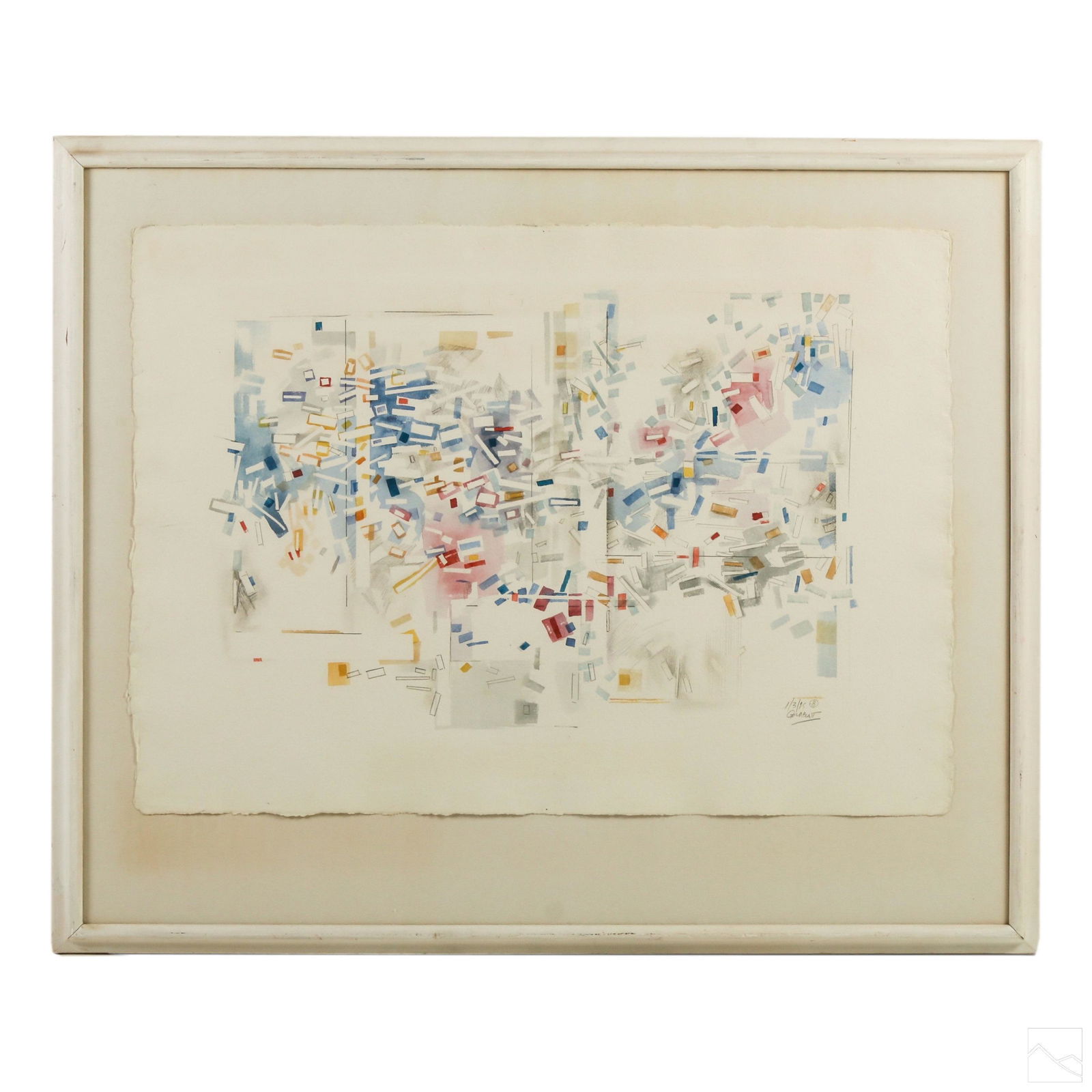 Leonard Goldblatt 20C Abstract Watercolor Painting (1 of 6)