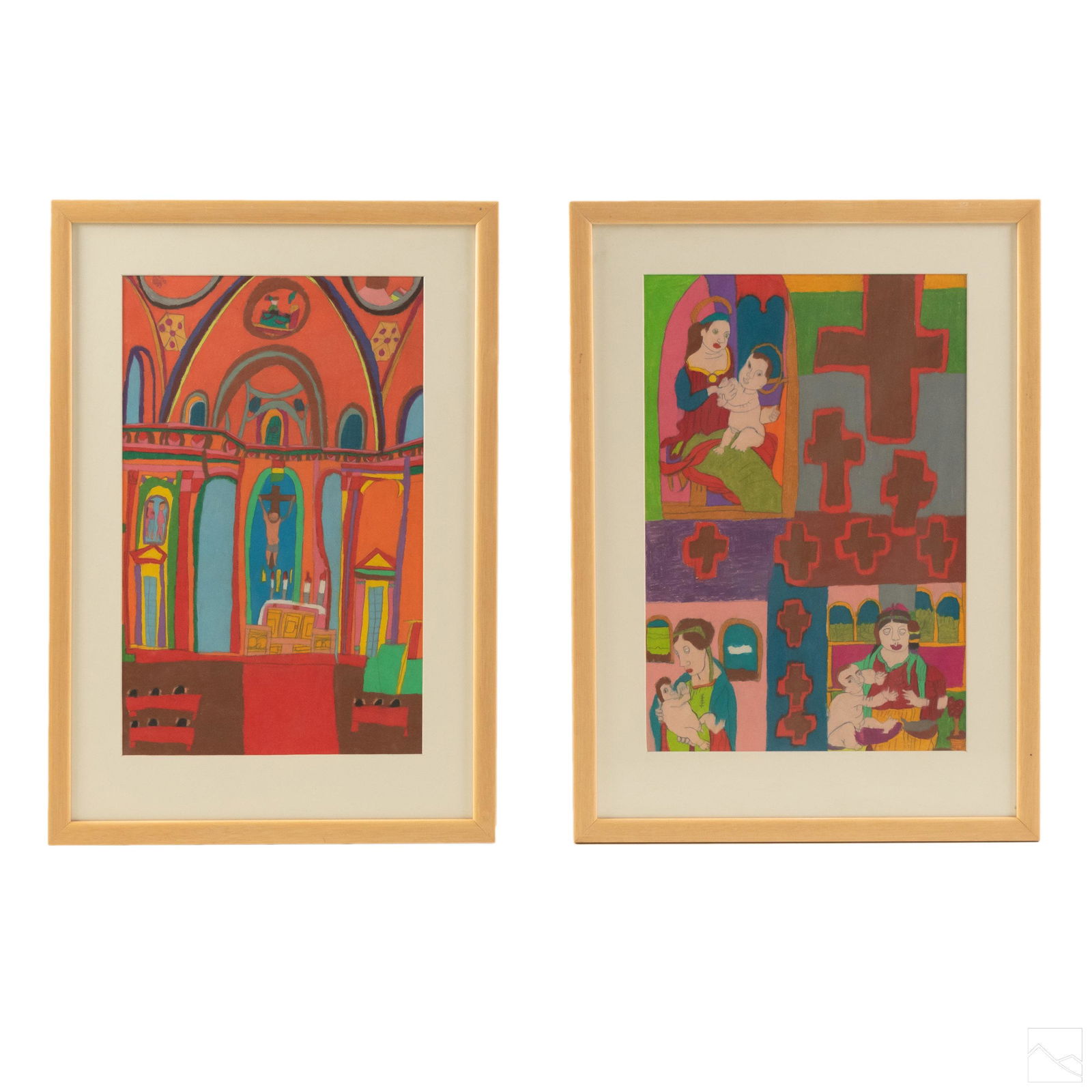 Hector Oviedo (b.1972) Pastel Religious Drawing (1 of 7)