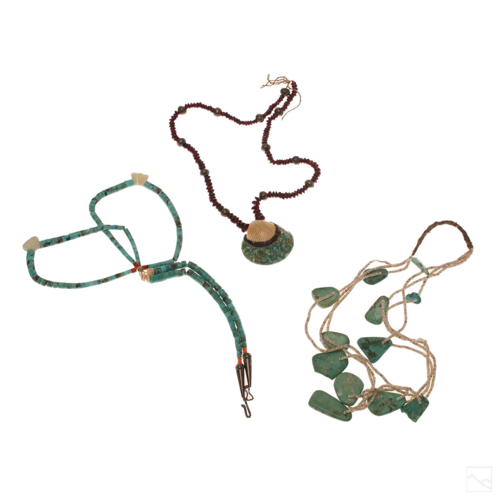 Native American LOT 3 Silver & Turquoise Necklaces (1 of 12)