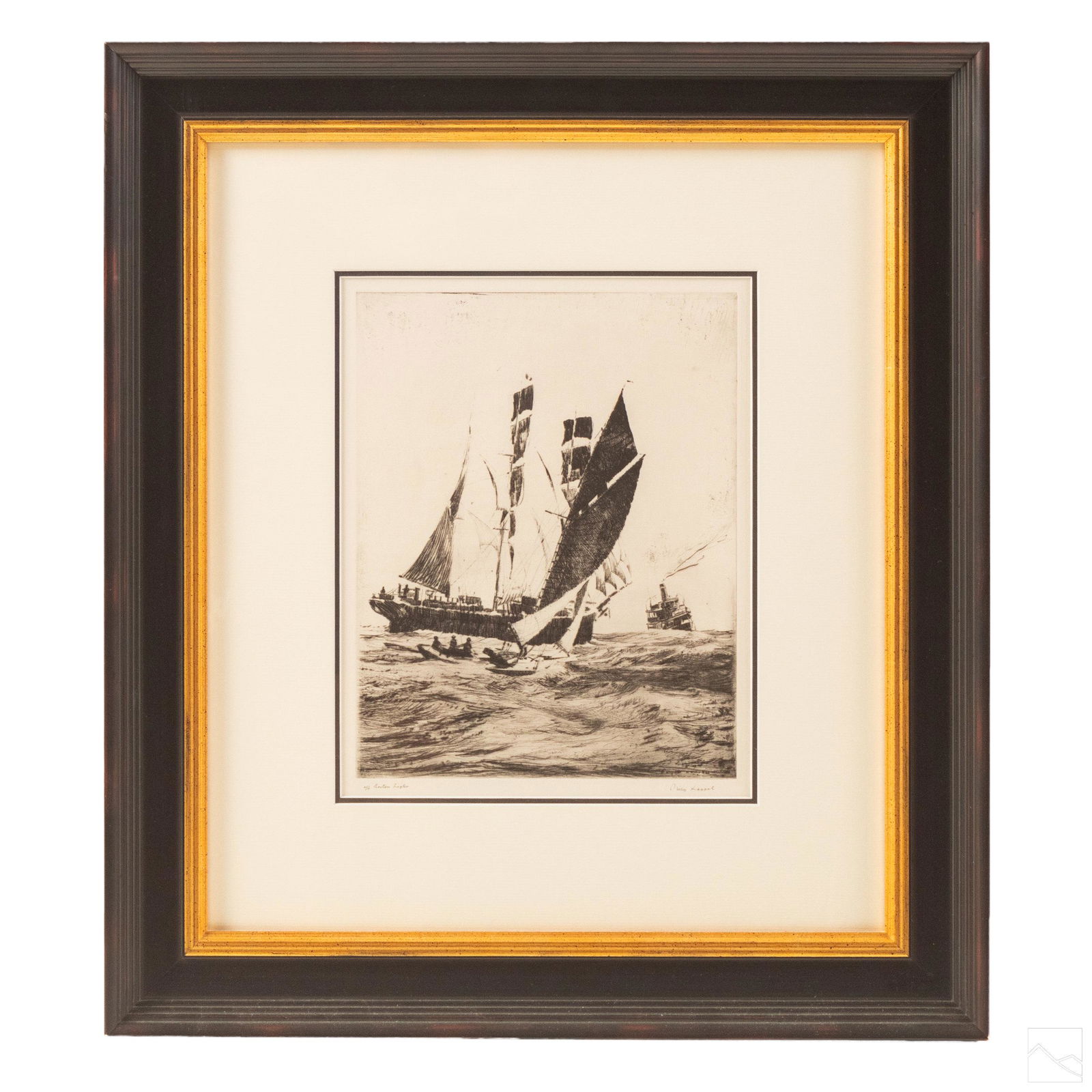 Philip Kappel (1901-1981) Boston Nautical Etching (1 of 8)