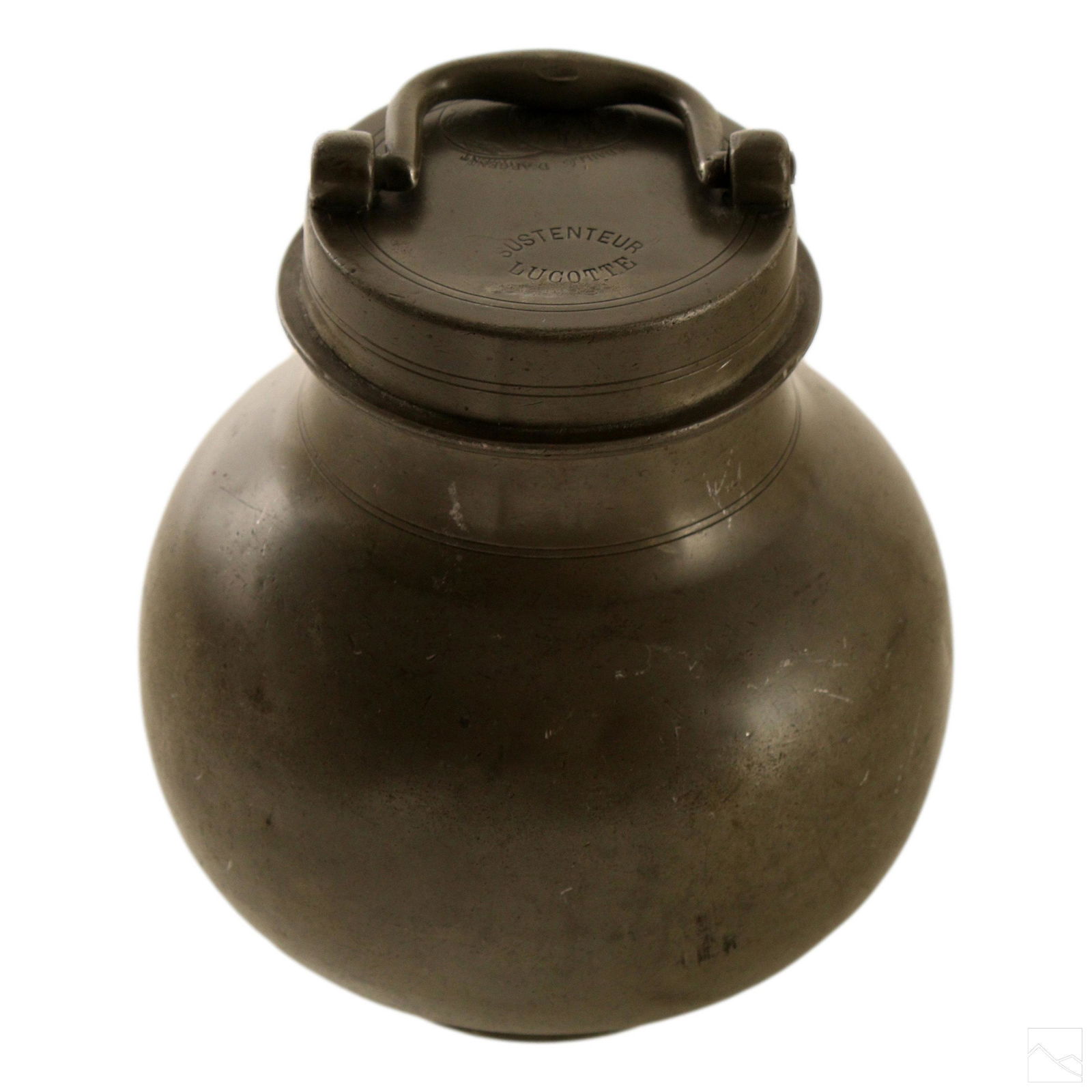 Lucotte French Antique Pewter Twist Top Container (1 of 5)