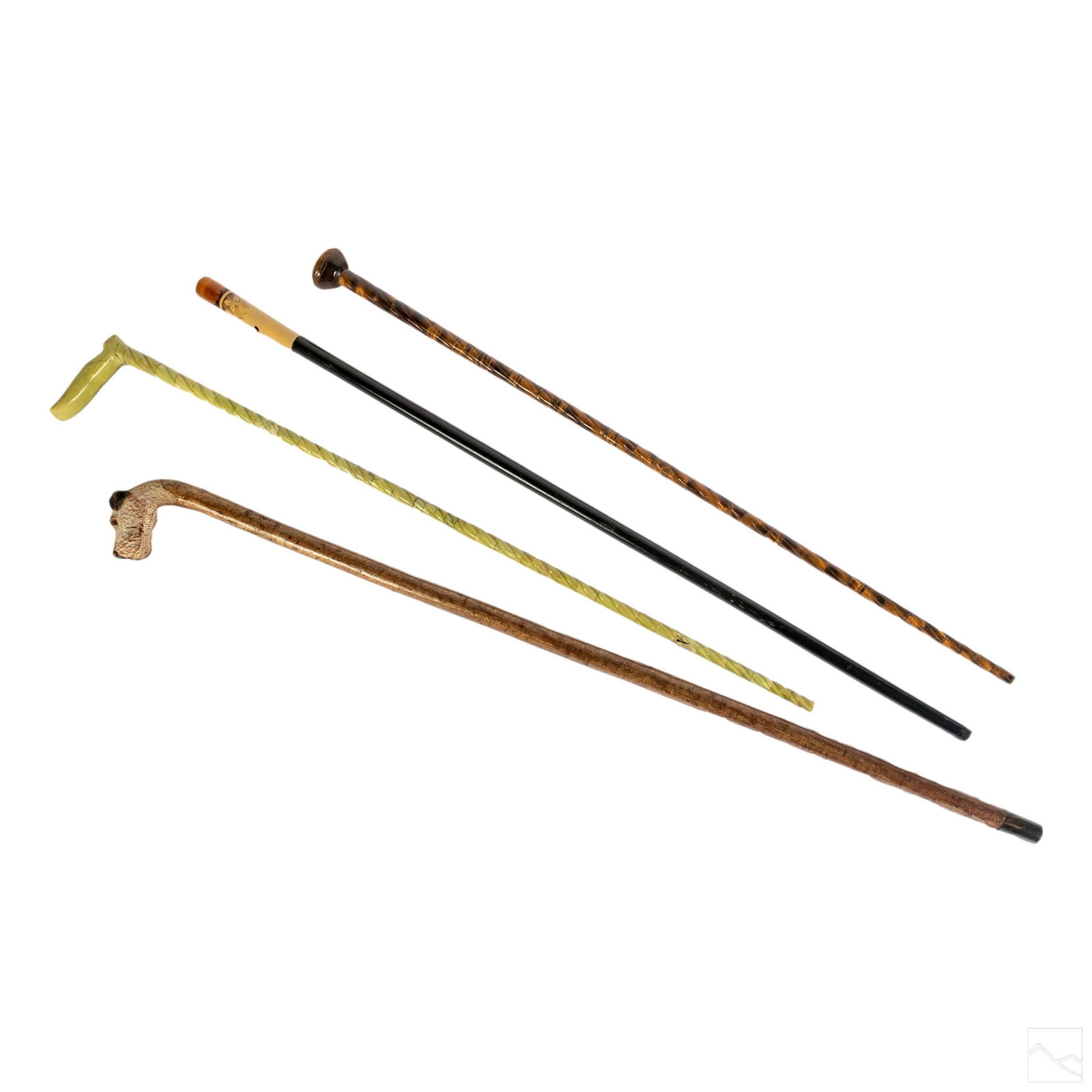 Wood & Carved Stone Walking Stick Canes Collection (1 of 12)