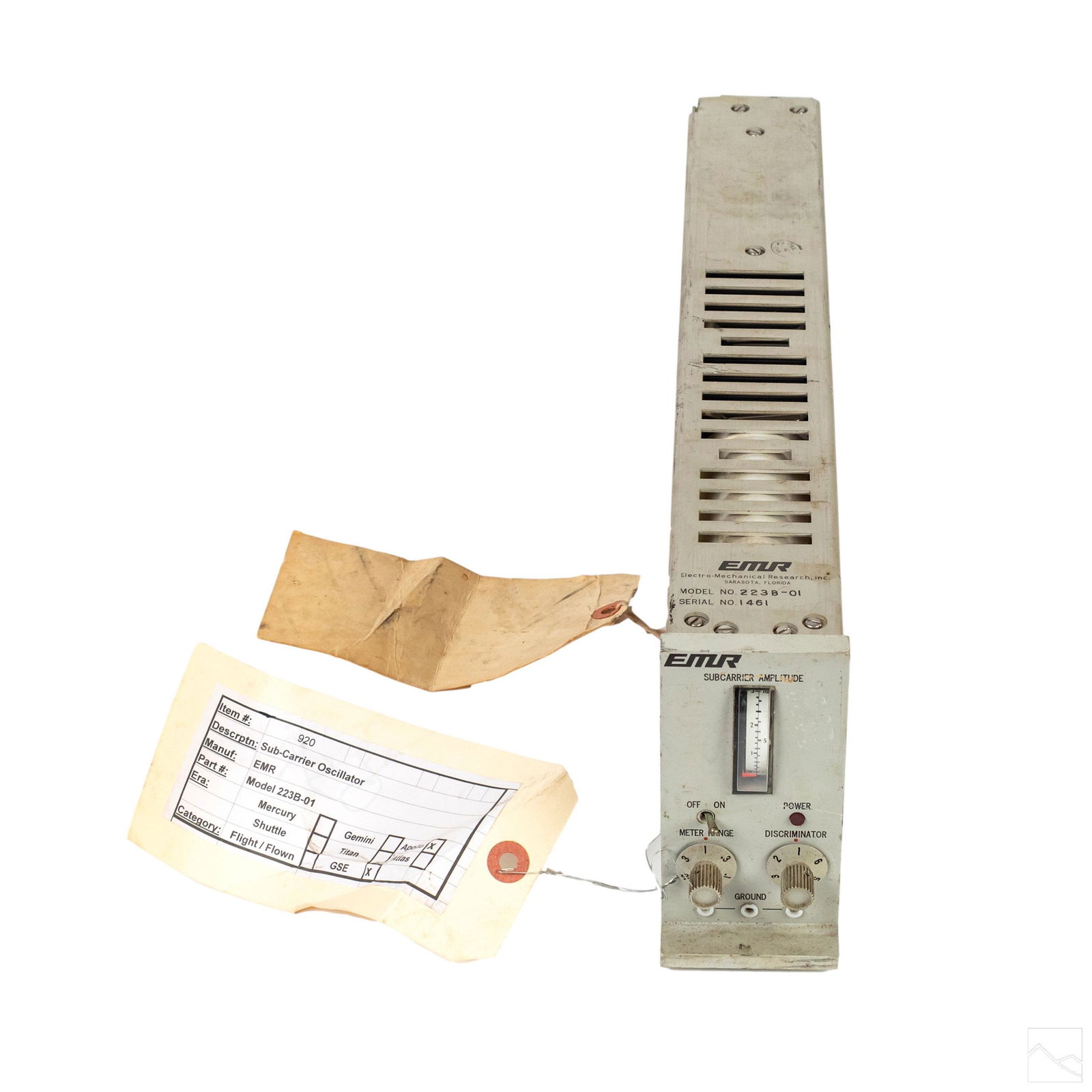 NASA Apollo Mission EMR Subcarrier Amplitude 223B (1 of 7)