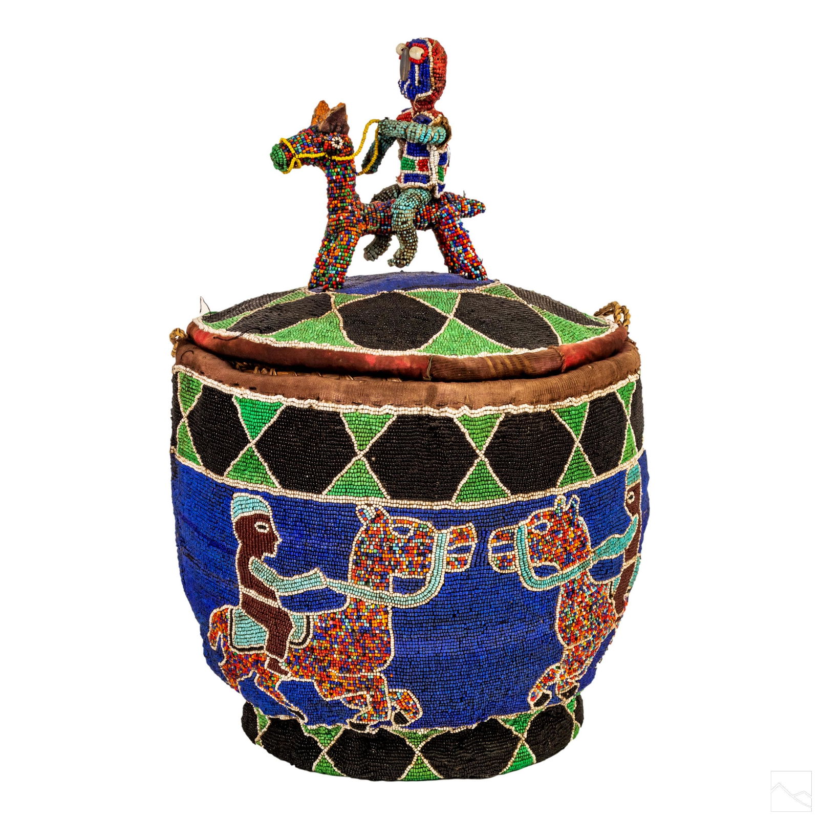 Yoruba West African Babalawo Bead Covered Basket (1 of 8)