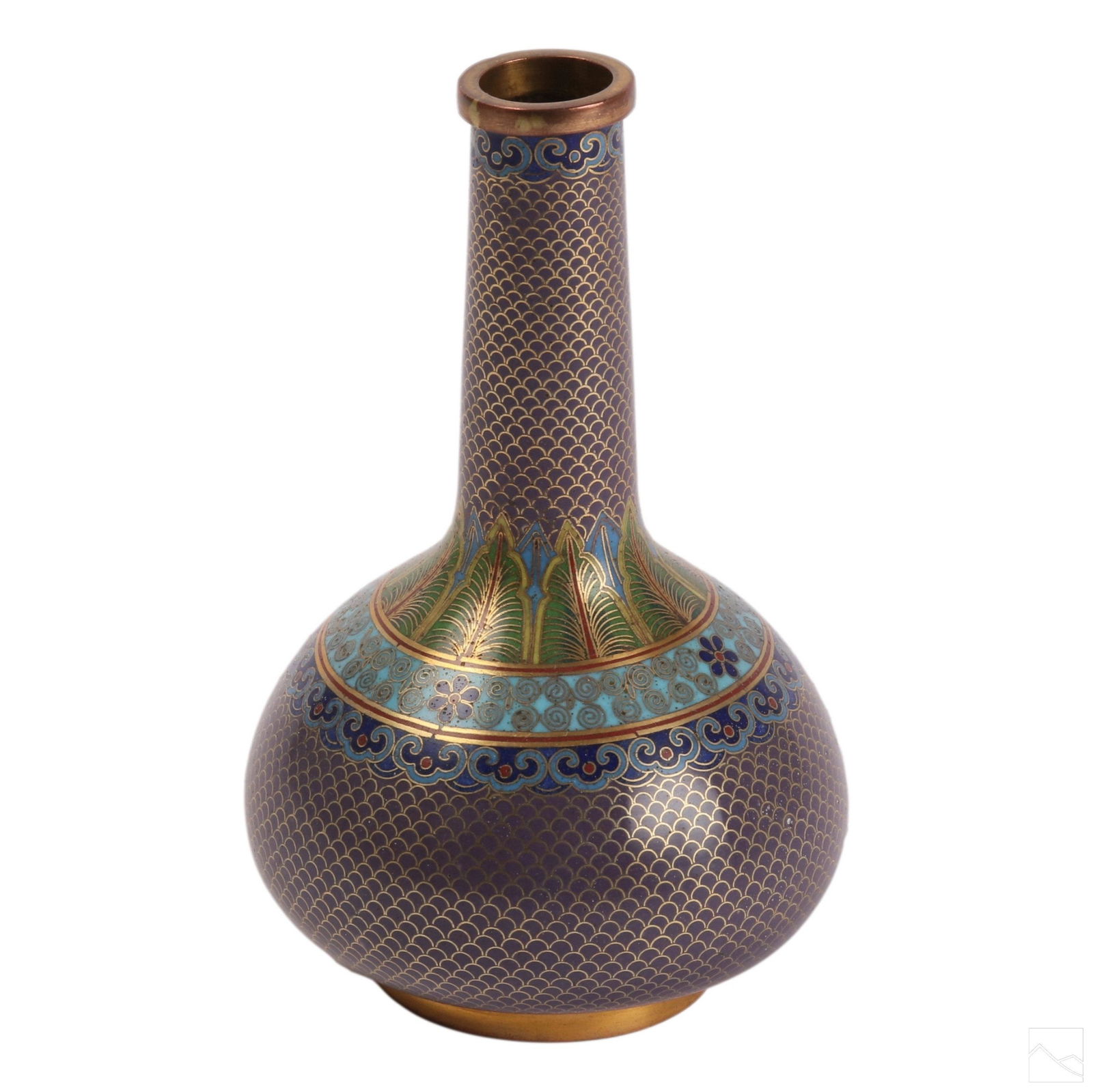Chinese Fine Wire Cloisonne Bronze Enamel Bud Vase (1 of 4)