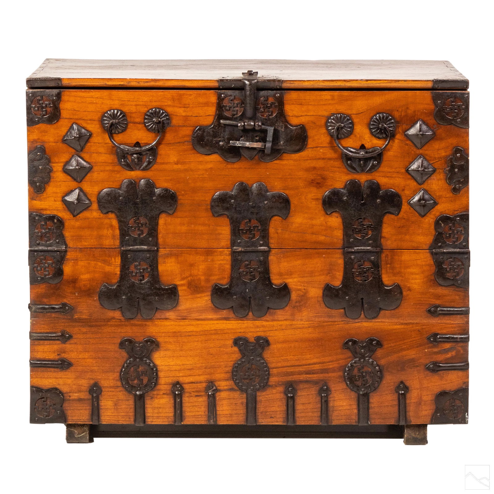 Japanese Meiji Metal Mounted Tansu Storage Cabinet (1 of 10)