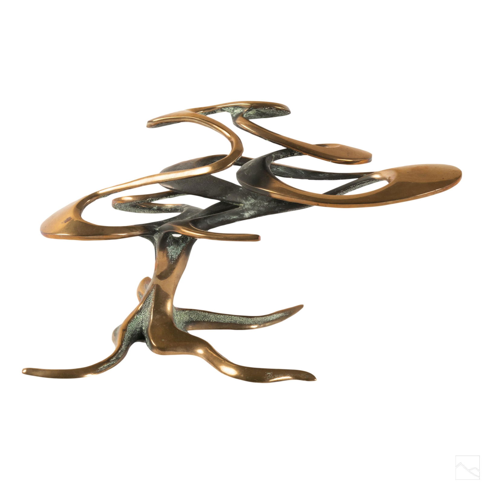 Bob Bennett 1928-2003 Modern Bronze Tree Sculpture: Bob (Robert) M Bennett (American, 1928-2003). Original bronze limited edition sculpture. A Modernist abstract tree form. Signed on base Bob Bennett. Limited edition numbers 349/500 on base. SHIPPINGHi
