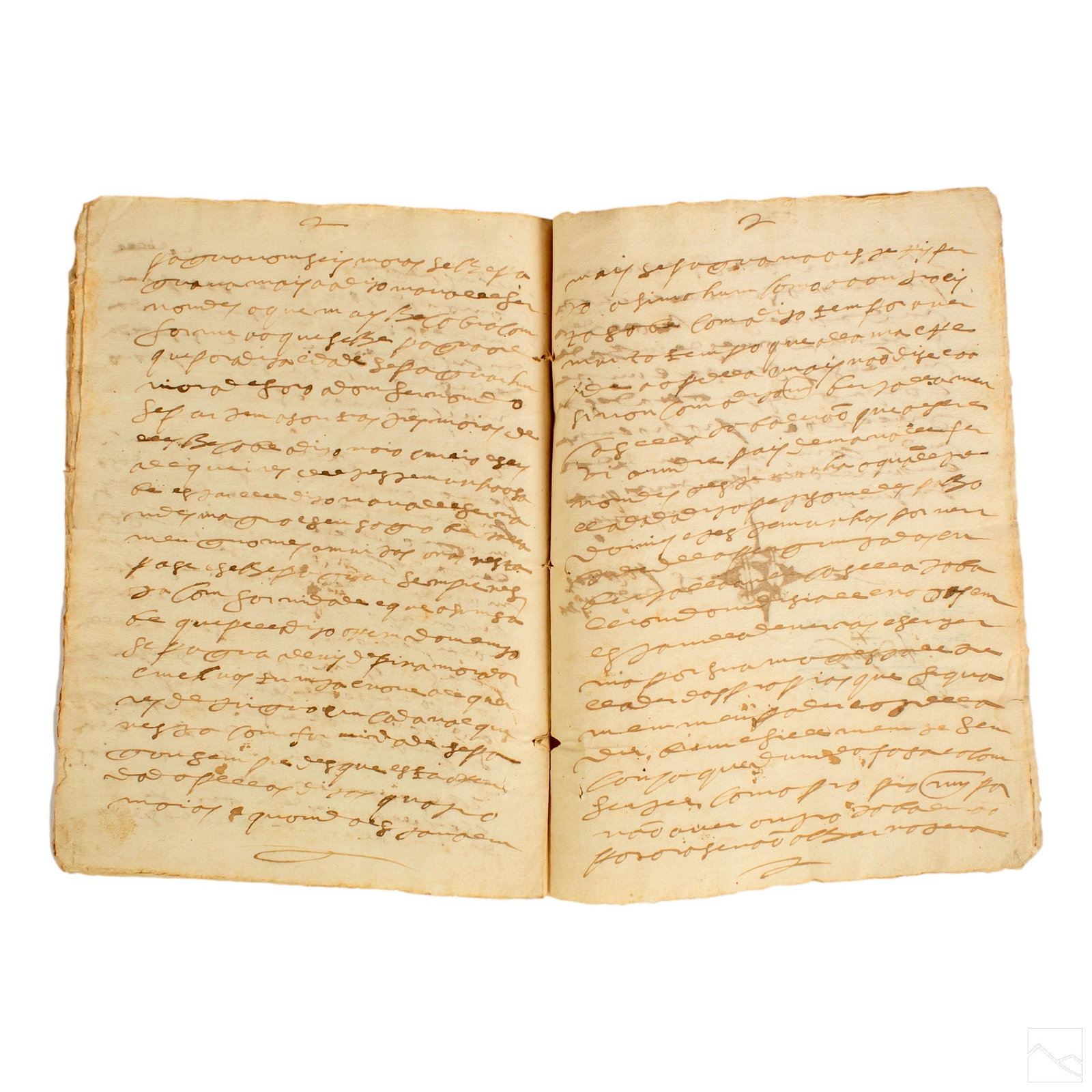 17th Cent. Age of Sail 1628 Antique Document Book: 17th Century antique Age of Discovery document handwritten in archaic Latin and Portuguese. Six two sided pages, 10 fully handwritten, additional handwriting to verso of last page, all stitched togeth