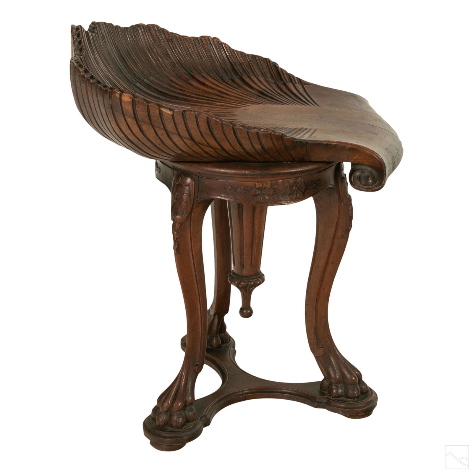 Antique Italian Wooden Shell Harp Players Chair (1 of 8)