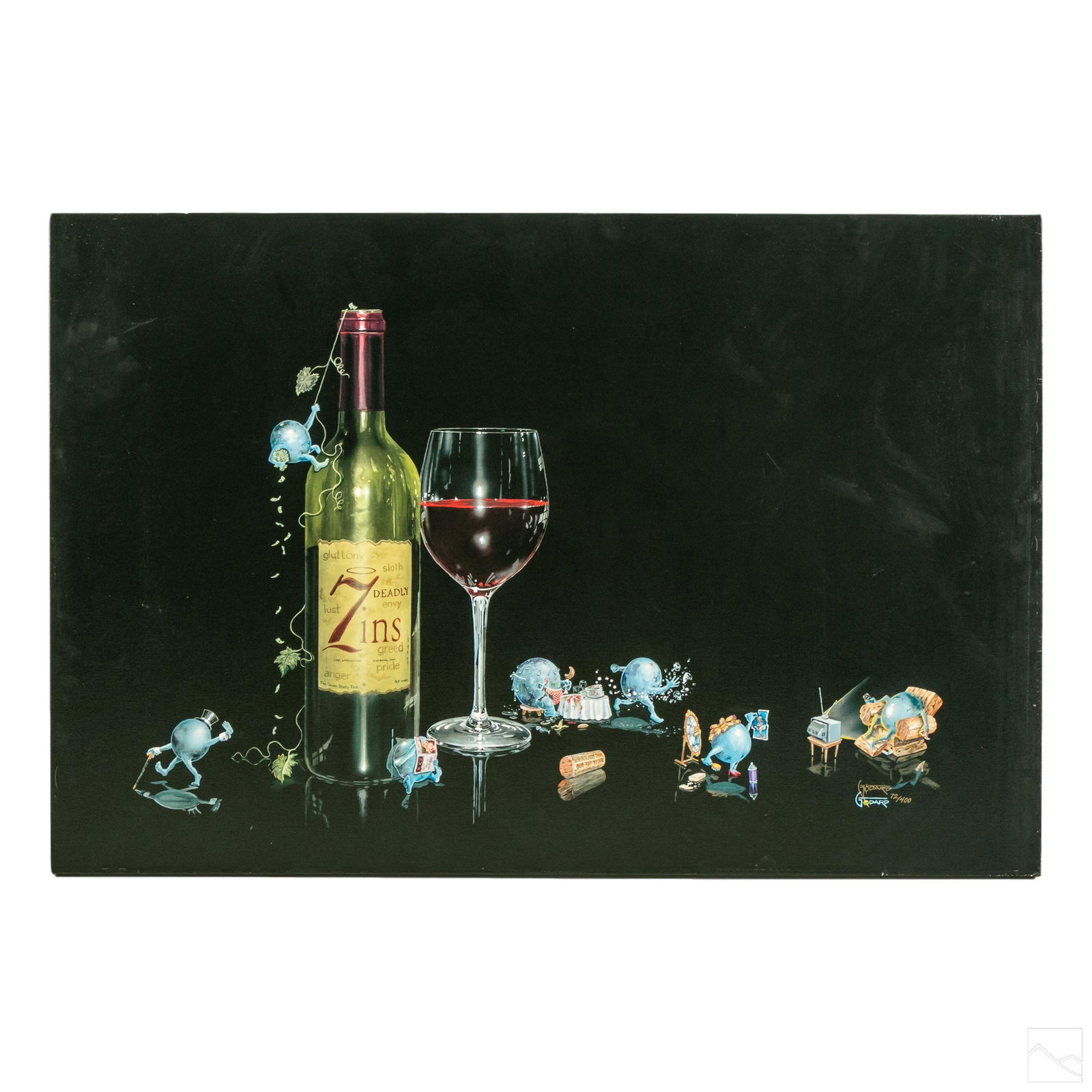 Michael Godard (b.1958) LE "7 Deadly Zin's" Giclee (1 of 6)