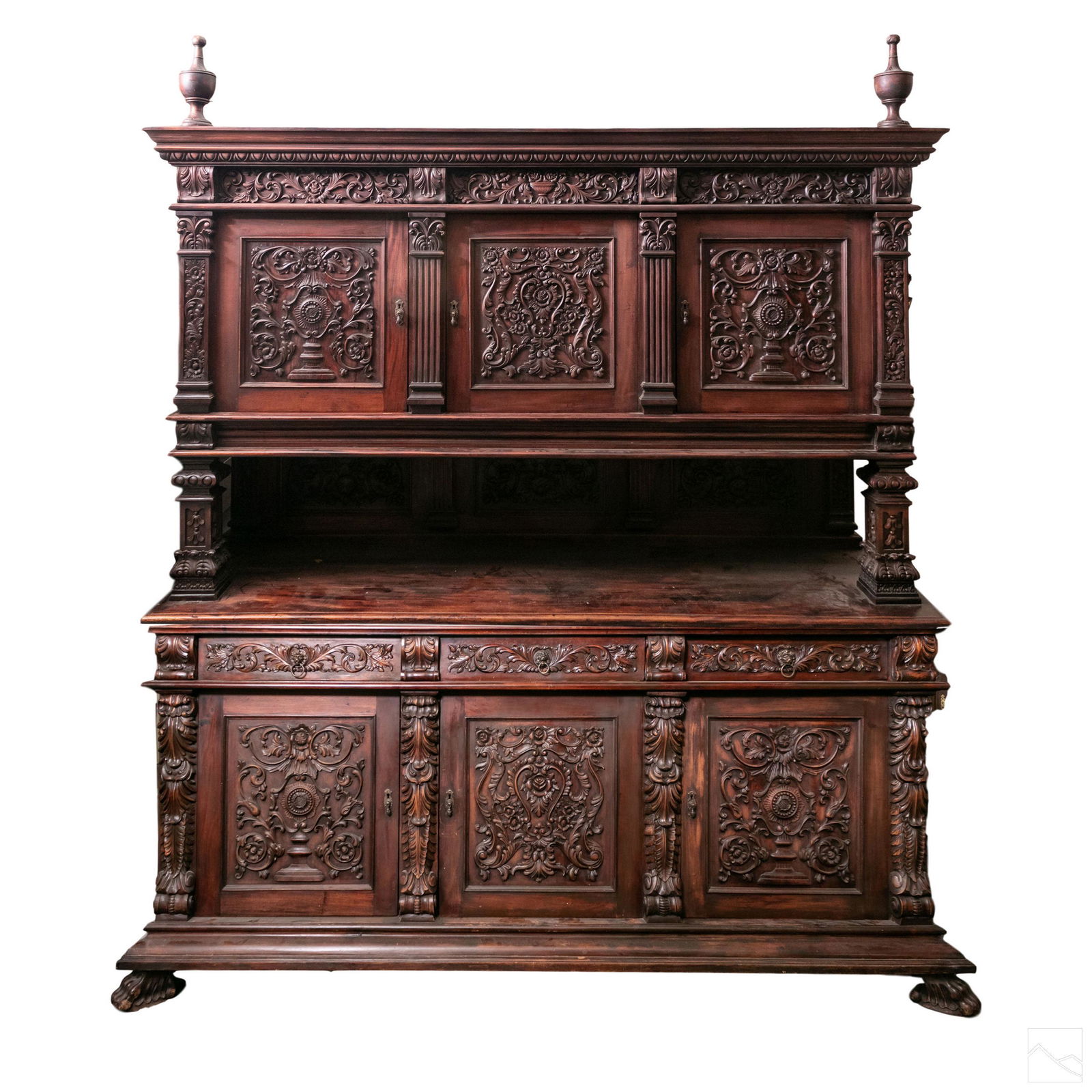 Gothic Revival Black Forest Type Sideboard Cabinet (1 of 11)