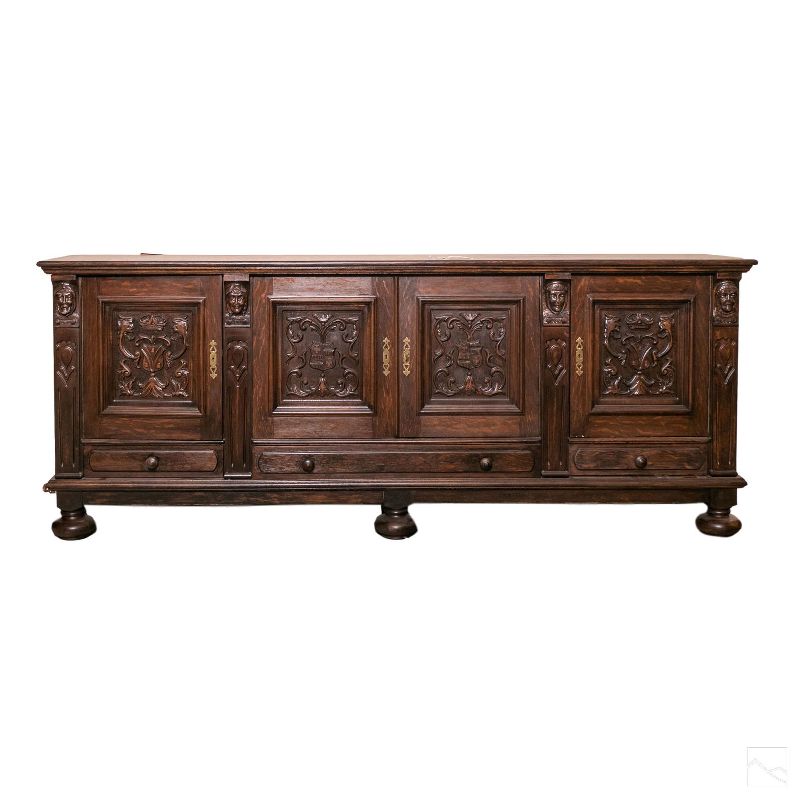 Gothic Revival Black Forest Type Sideboard Cabinet (1 of 9)