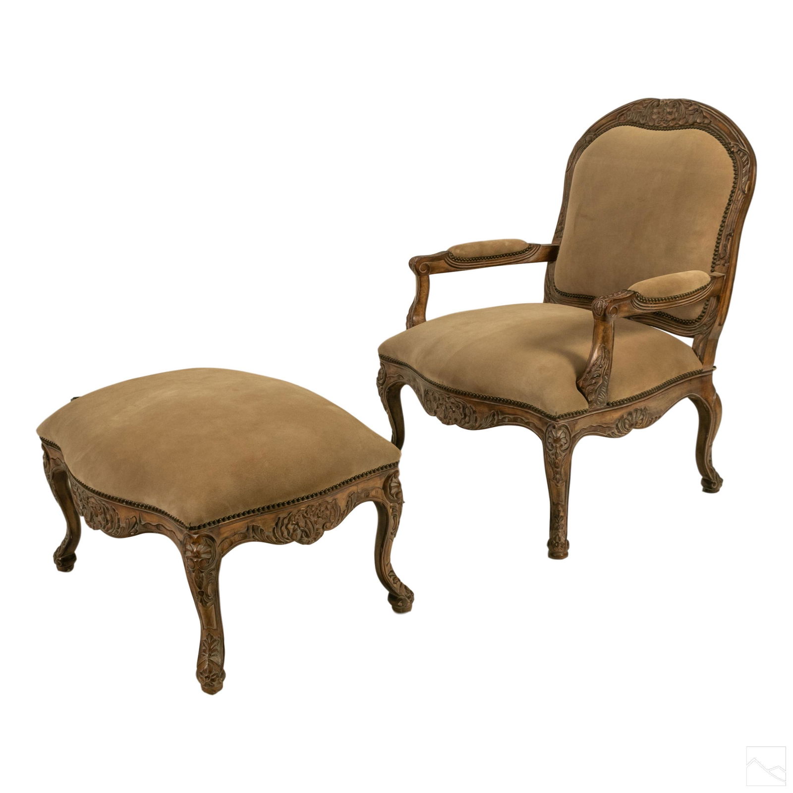 Kreiss Collection Monarch Lounge Chair and Ottoman (1 of 9)