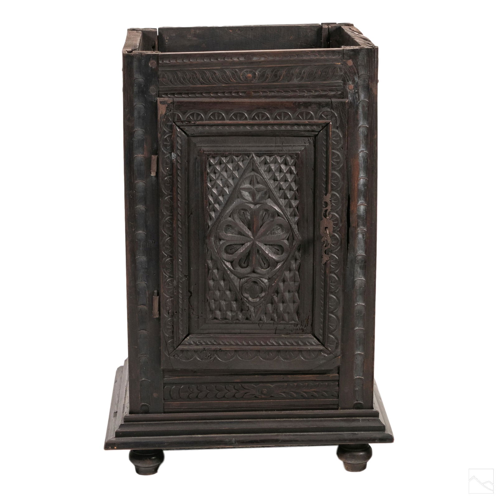 Gothic Revival Antique Carved Wood Dresser Cabinet (1 of 8)