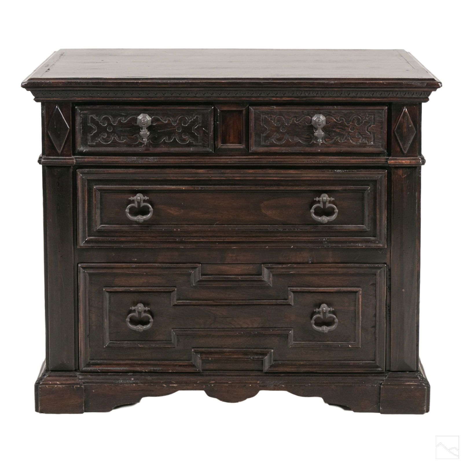 Gothic Revival Style Nightstand Dresser Cabinet (1 of 8)