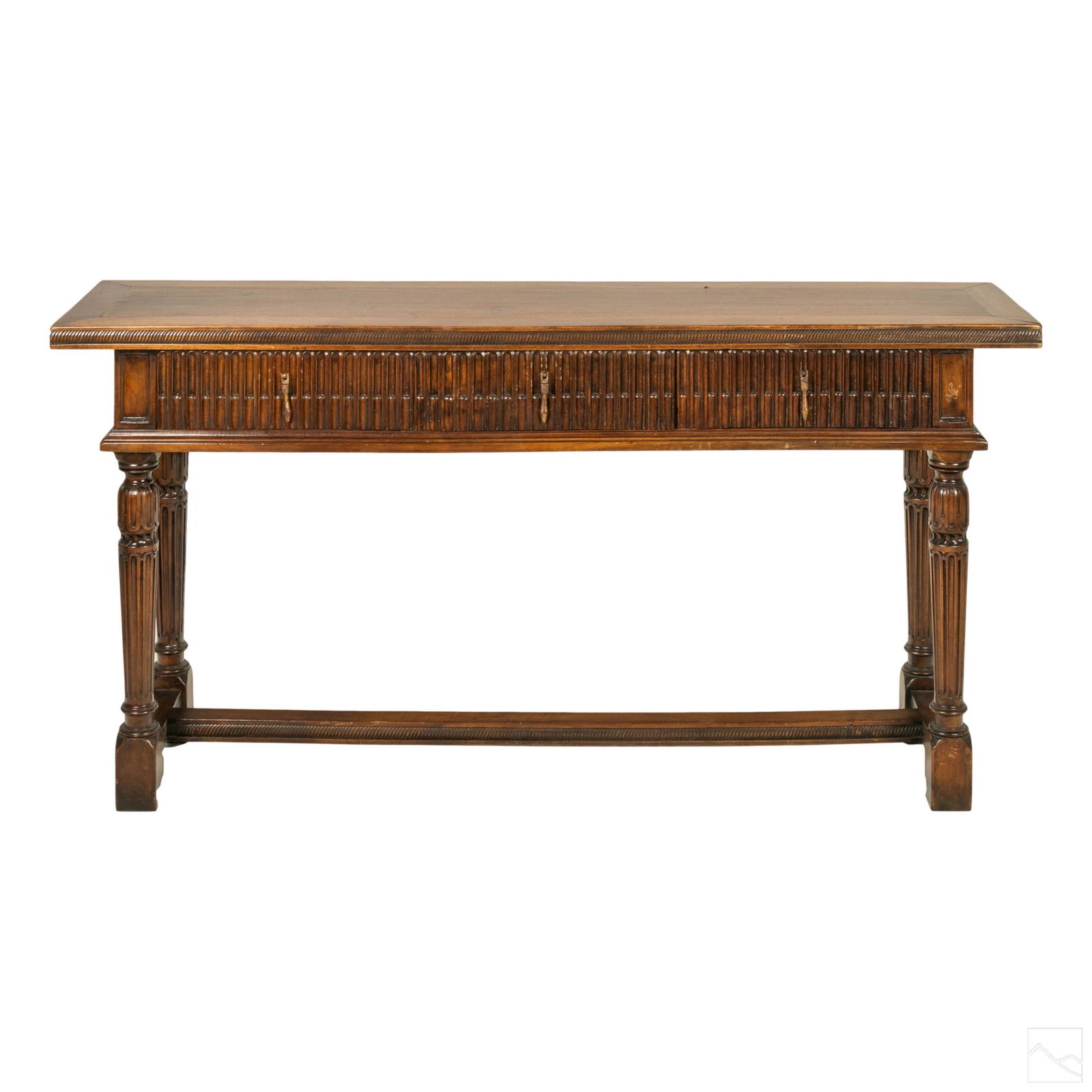 MCM Spanish Baroque Style Three Drawer Side Table (1 of 9)