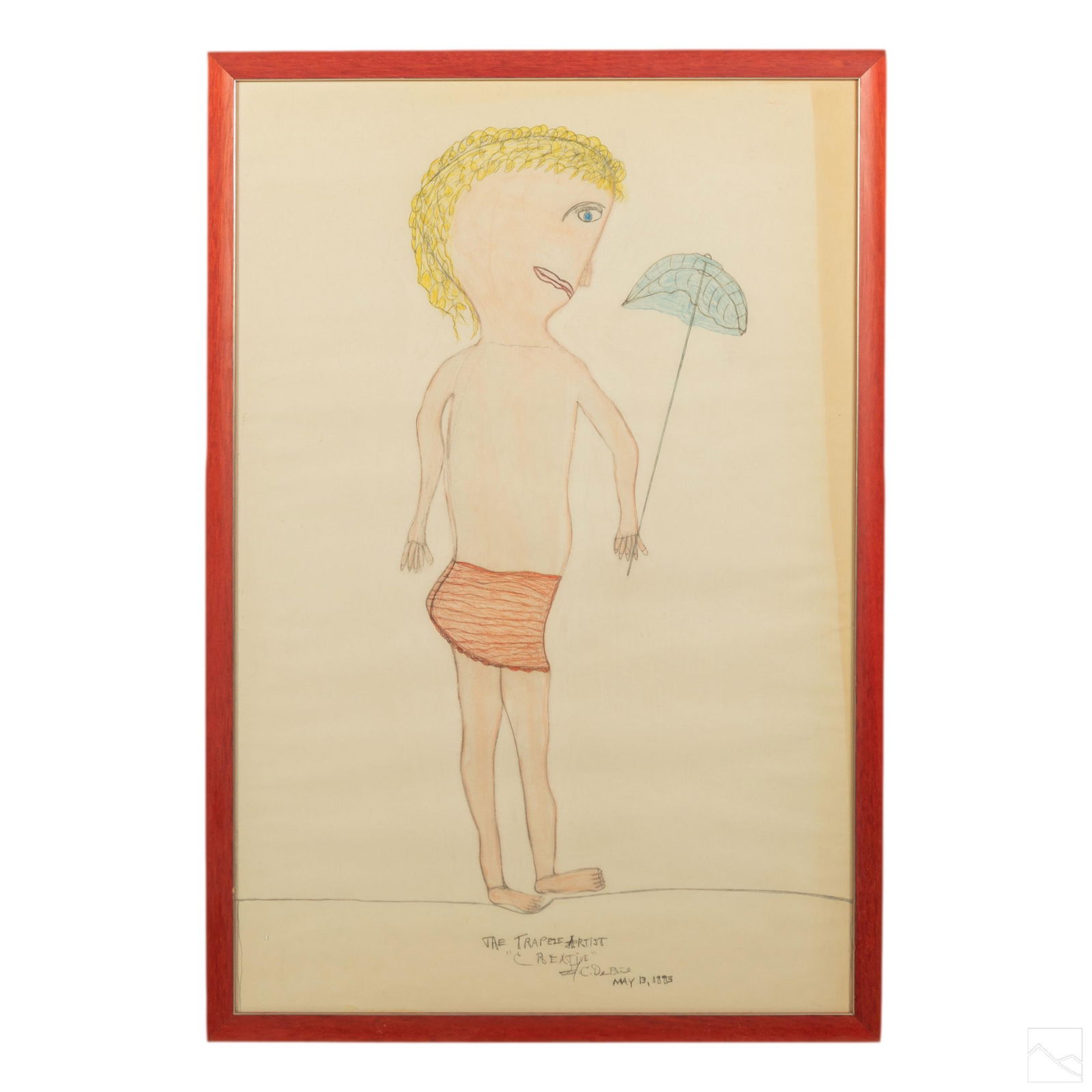 Gerald Creative DePrie 1935-1999 Folk Art Drawing (1 of 5)