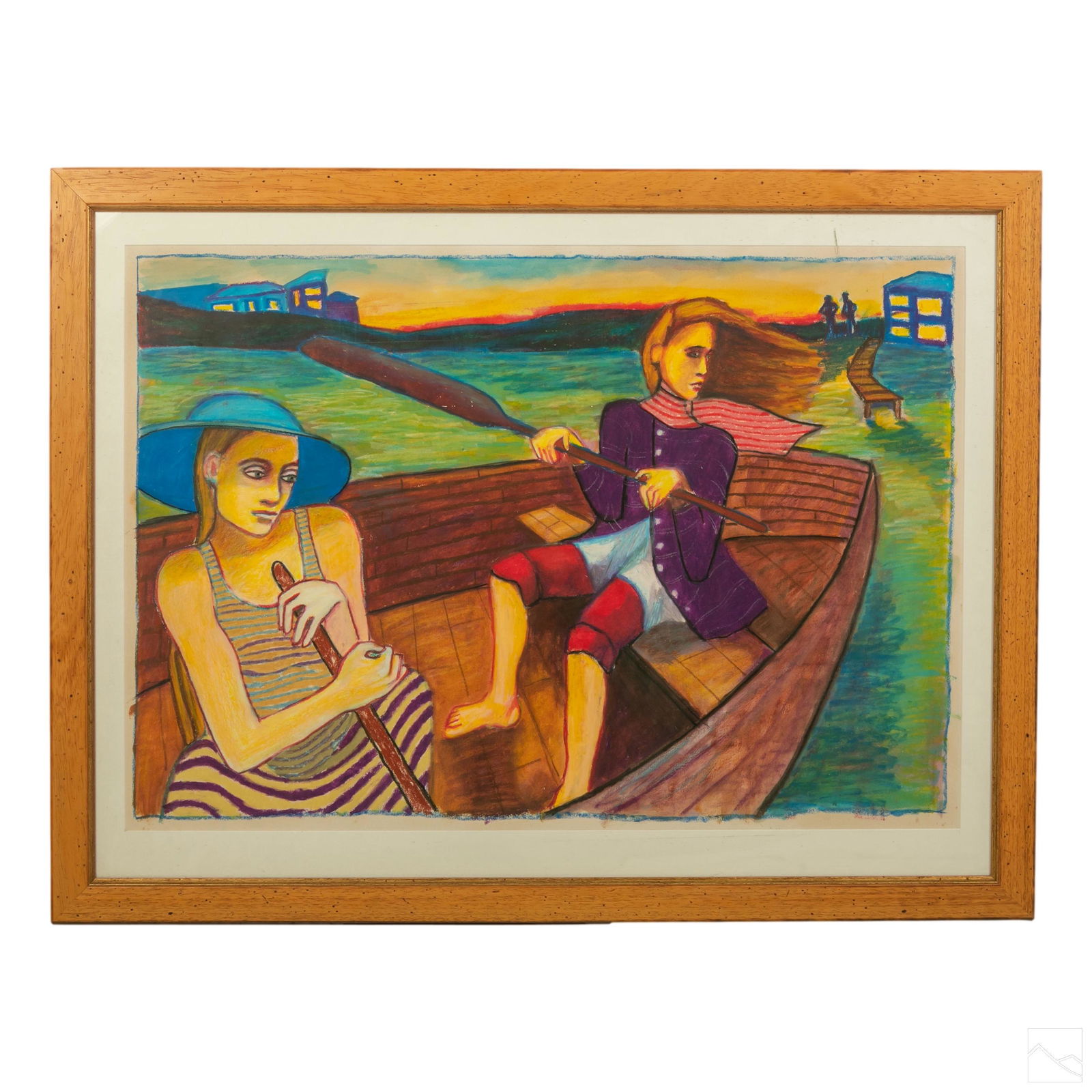 Eleanor Day American Impressionist Charcoal Art Drawing (1 of 4)