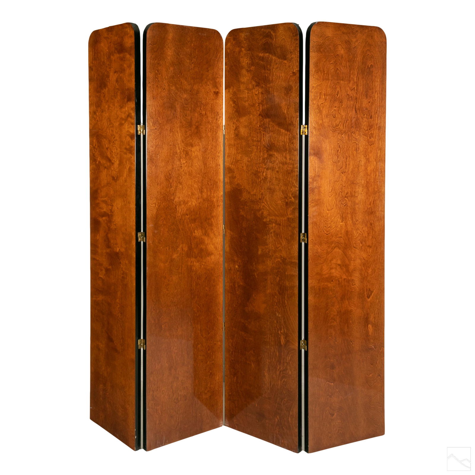 Art Deco Ebonized Mahogany Four Panel Floor Screen (1 of 7)