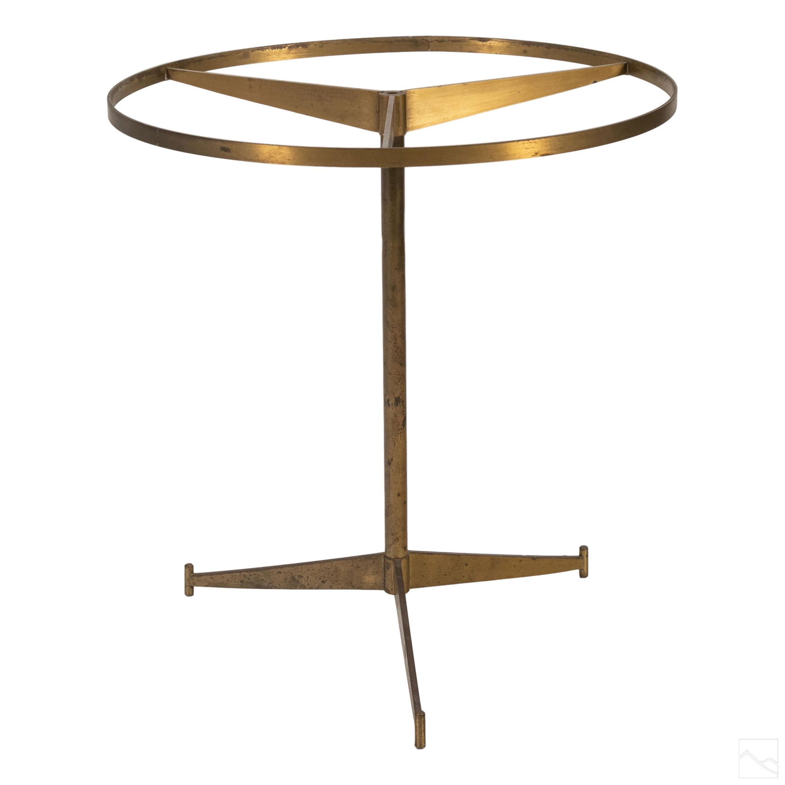 Mid Century Modern Brushed Bronze Tripod Table (1 of 5)