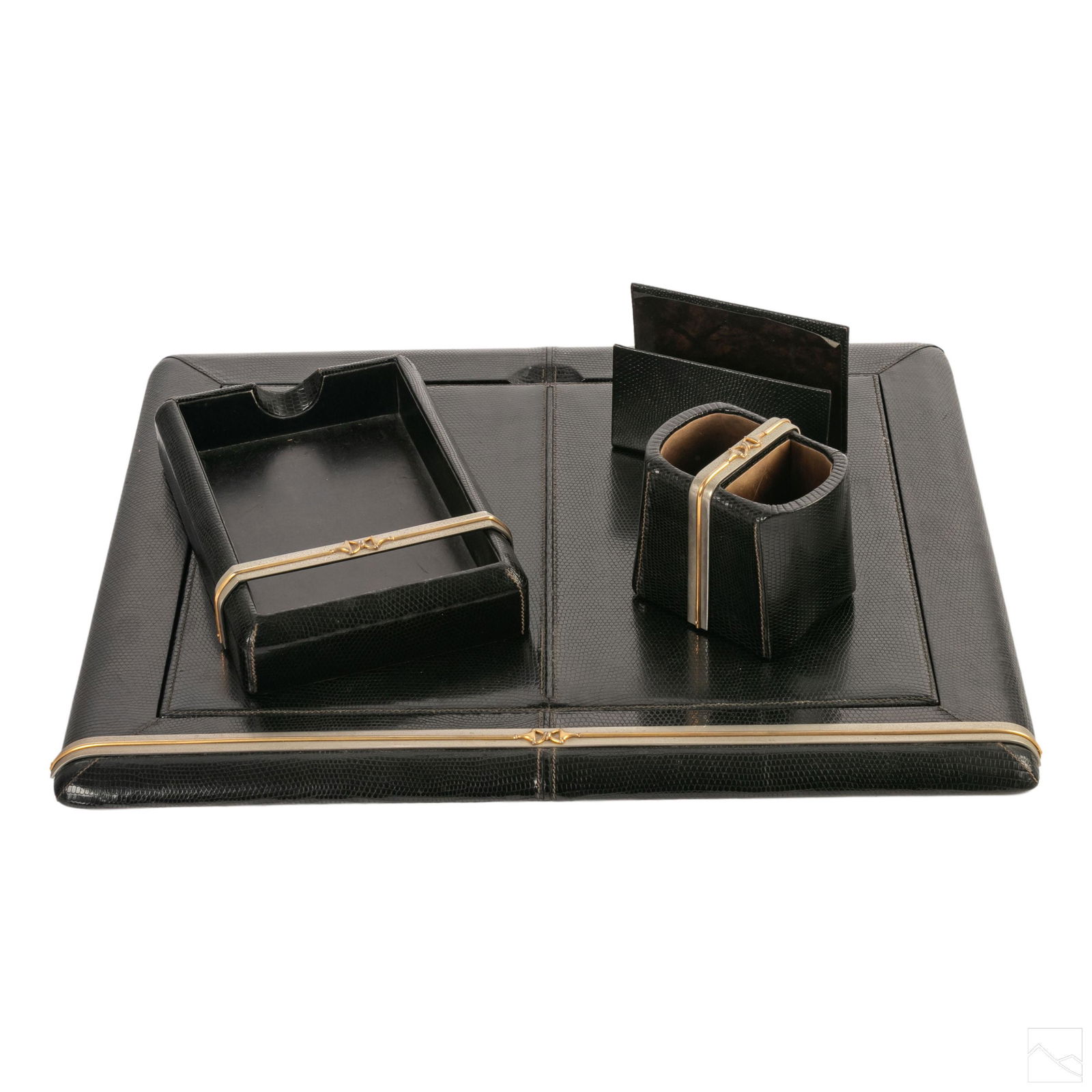Gucci Black Lizard Vintage 4 PC Executive Desk Set (1 of 12)