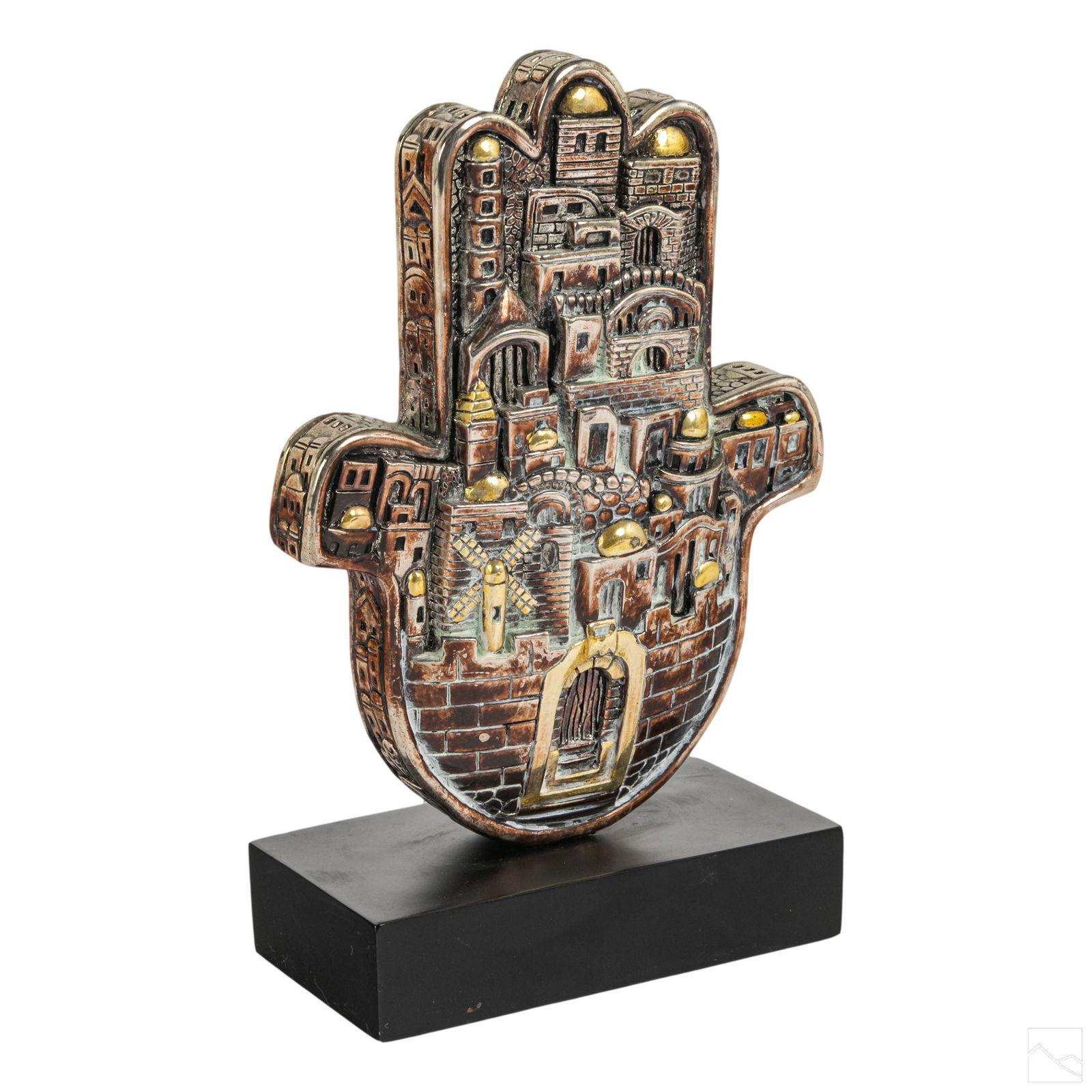 Karshi Silver Hamsa Jerusalem Cityscape Sculpture (1 of 6)