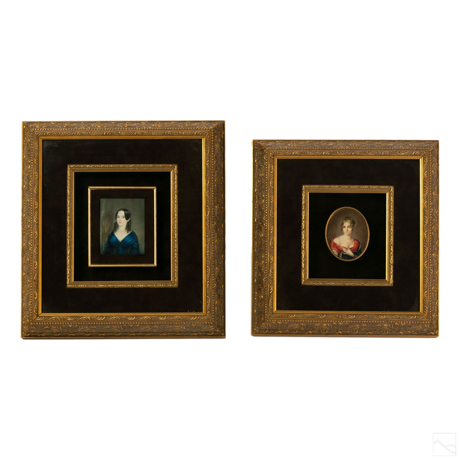 Georgian Miniature Young Ladies Portrait Paintings (1 of 10)